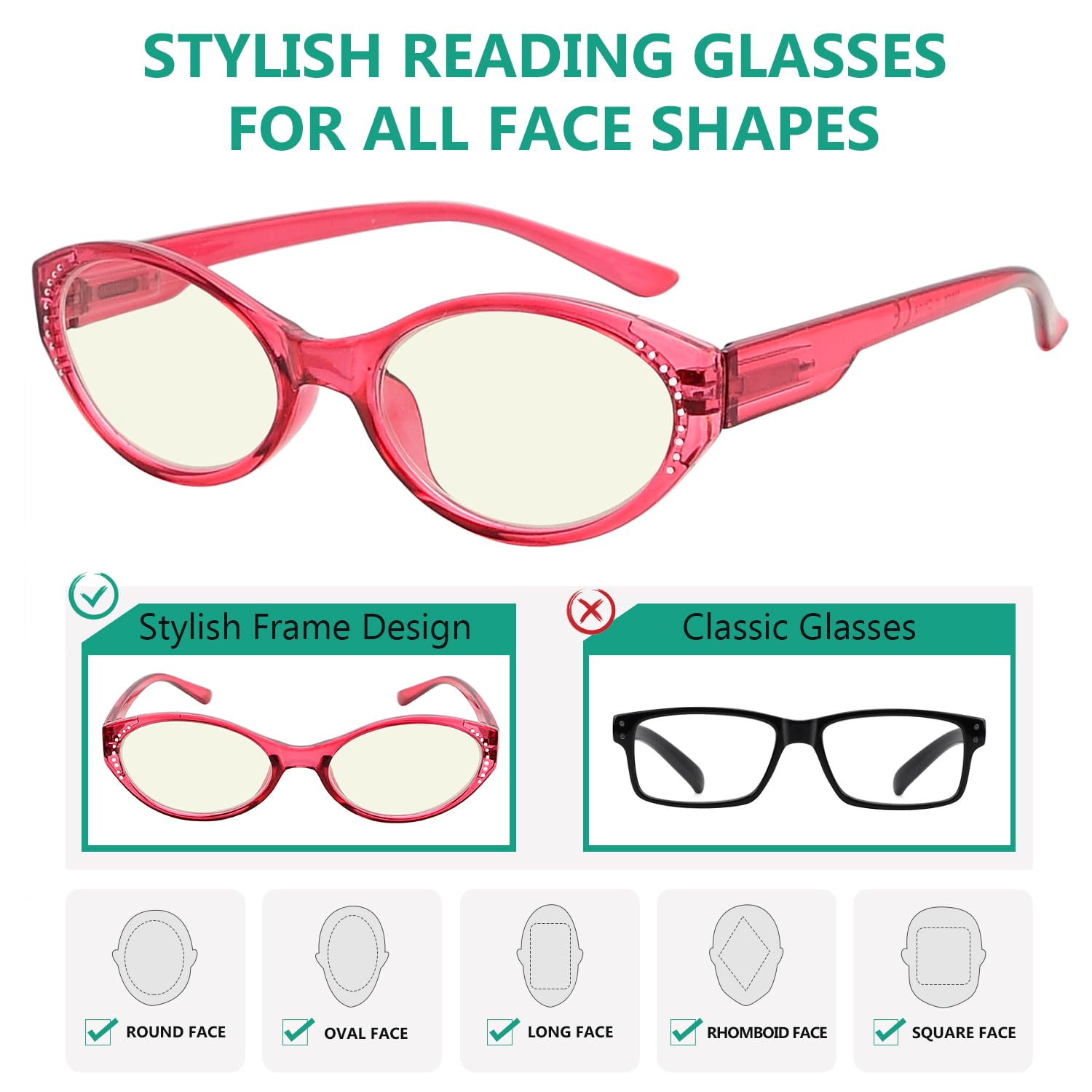 Blue Light Blocking Reading Glasses for Women & Men - Eyekepper Multipack Tinted Computer Glasses - Reduce Eye Strain for Office Work, Gaming & Screen Time