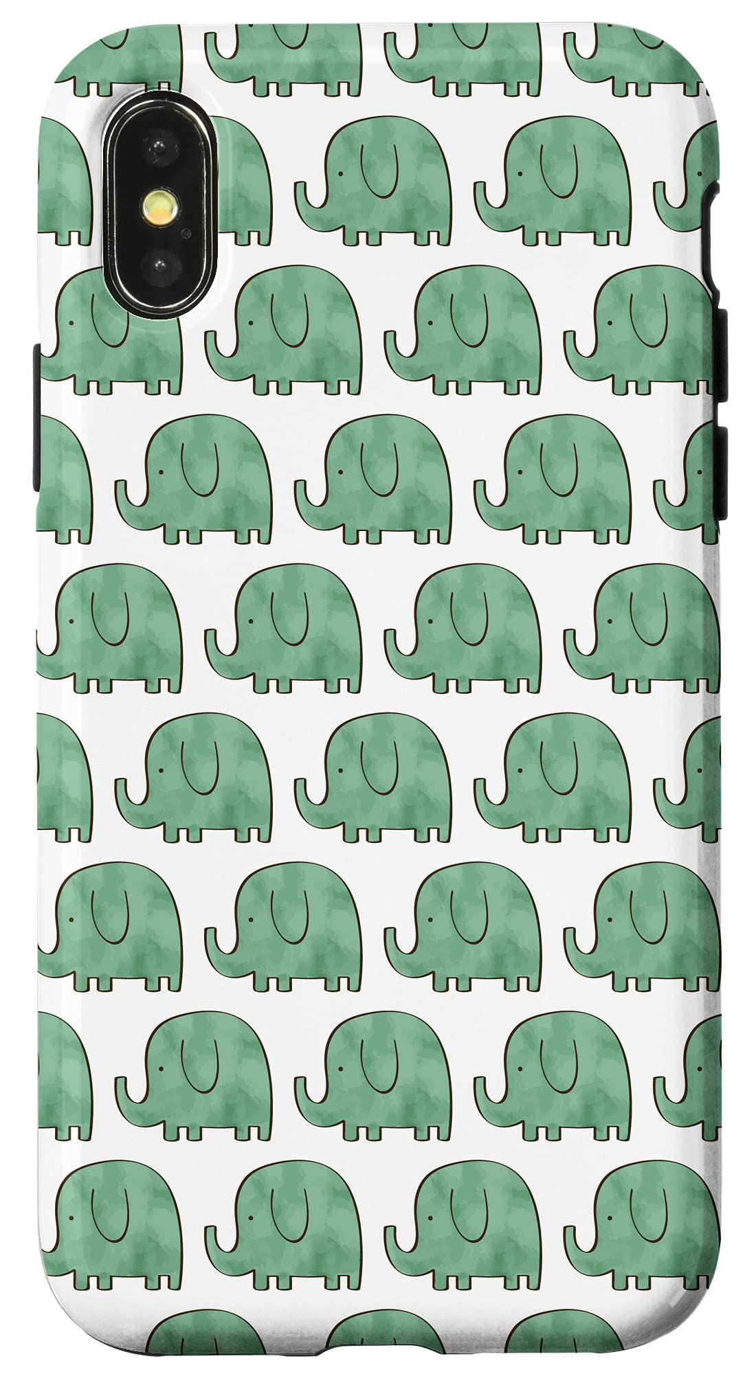 iPhone X/XS Elephant Pattern Phone Case - Durable Animal Design Protective Cover for Men & Women - Perfect Gift for Nature Lovers & Safari Enthusiasts