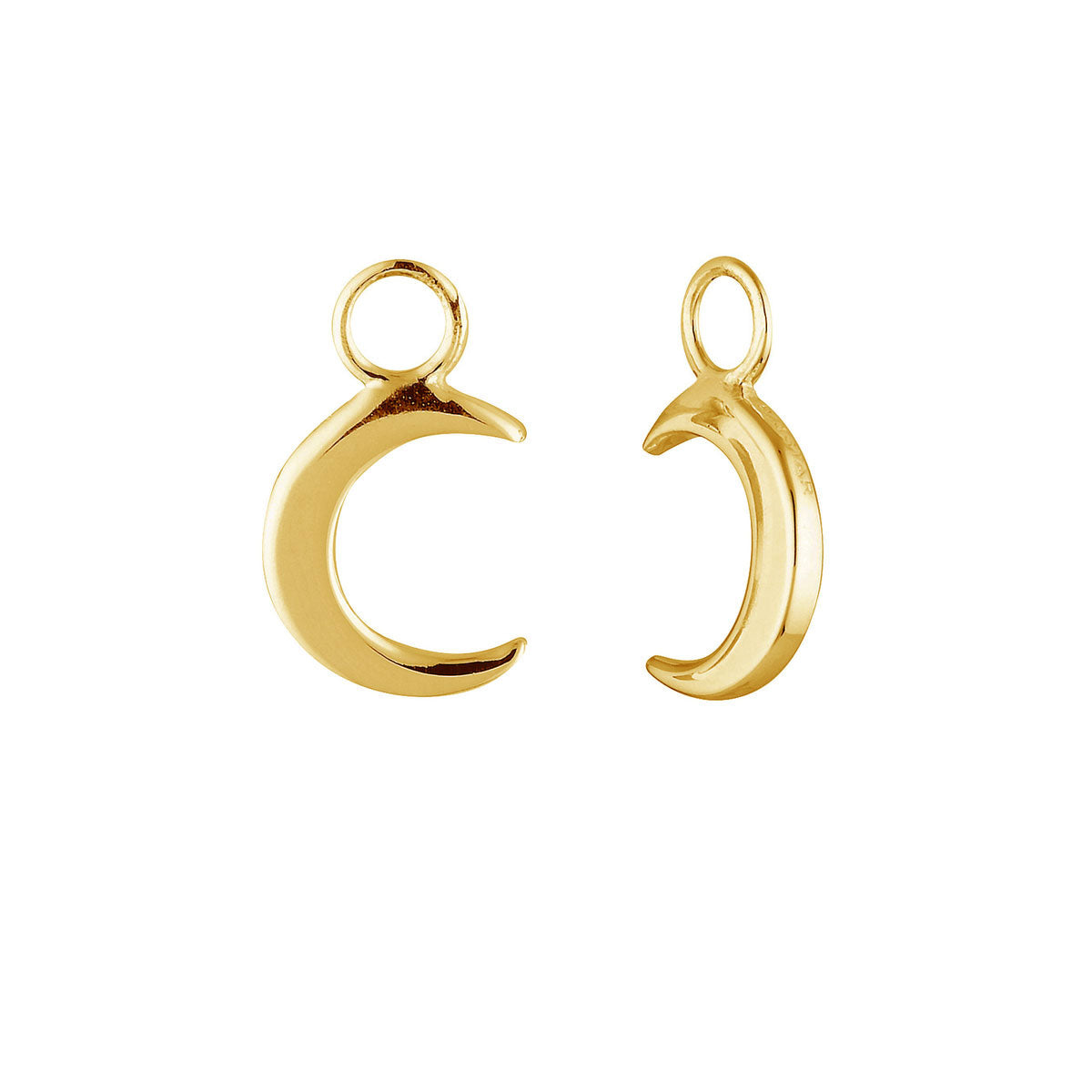 Moon Crescent Gold Ear Charms - 14K Gold Plated Dangle Earrings for Women, Trendy Celestial Jewelry Gift for Her | Perfect for Parties, Date Nights & Special Occasions