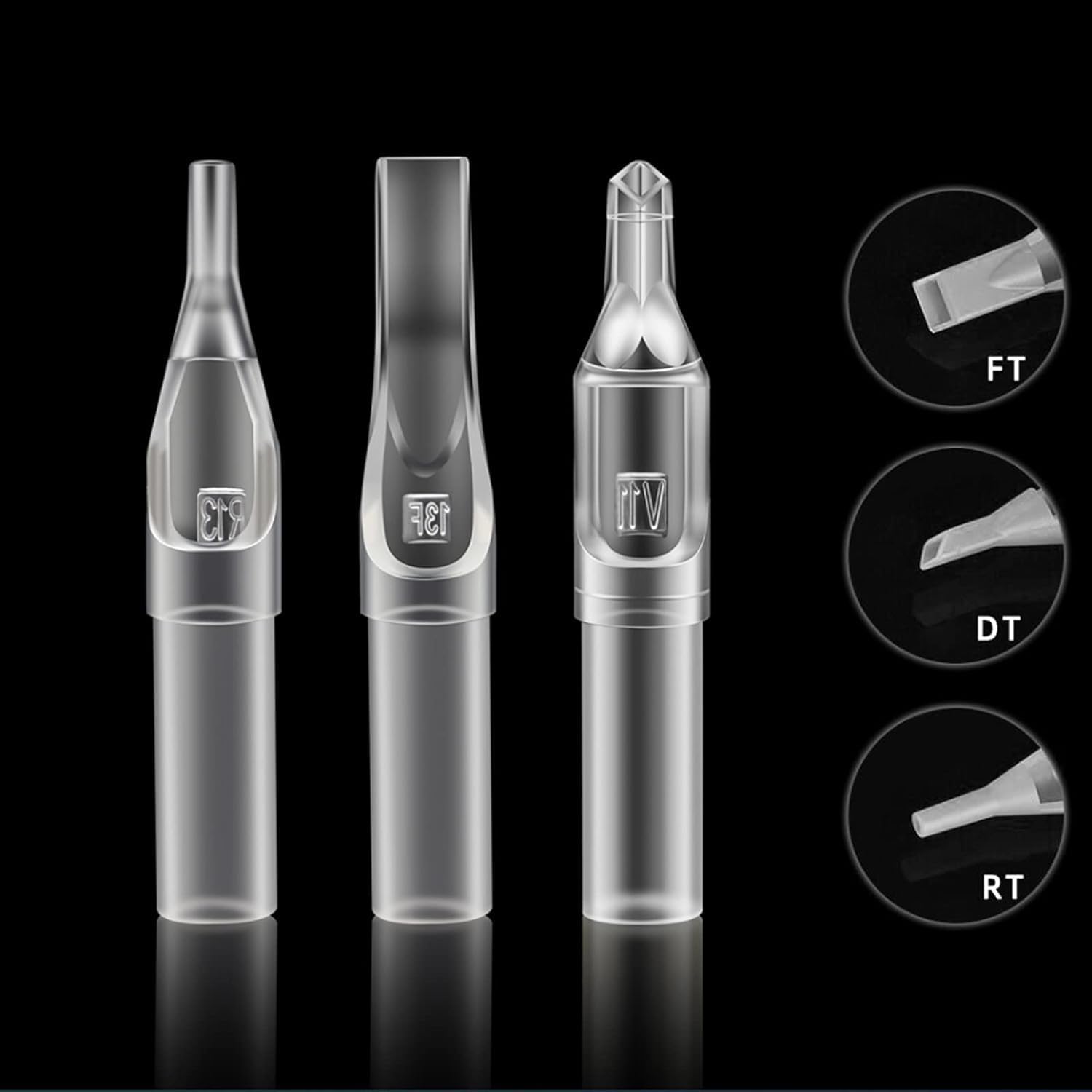 Shield Plus Tattoo Needle Tips - Professional 3RT & 5RT Mix Set (50 Pcs) - Ideal for Tattoo Artists & Permanent Makeup - Perfect for Lining, Shading & Coloring Tattoos