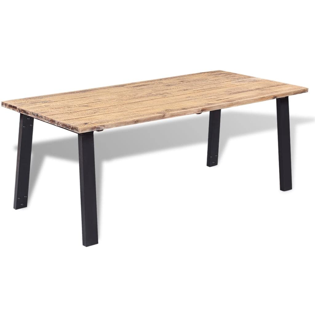 Modern Industrial Casual Coffee Table - Solid Acacia Wood 66.9