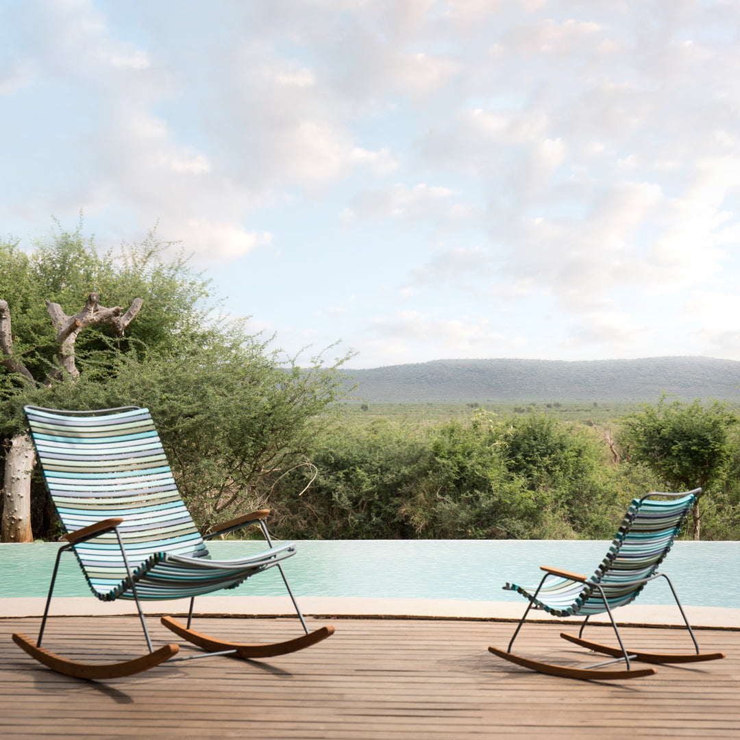 Best Outdoor Rocking Chair for Patio, Garden & Backyard - Durable All-Weather Wicker Furniture with Cushions - Perfect for Relaxing, Reading & Enjoying Nature