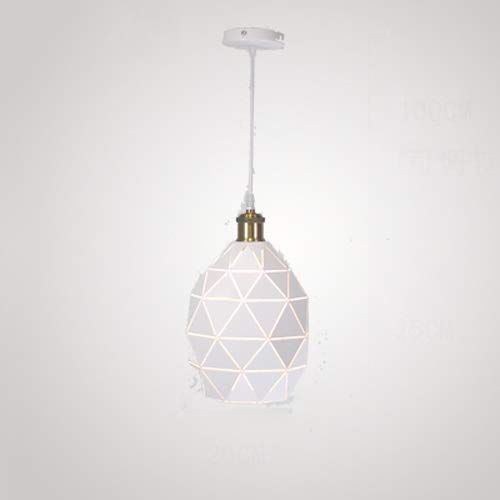 Modern Black Geometric Diamond Metal Ceiling Pendant Light - Polyhedron Wrought Iron Hanging Lamp with E27 Socket | Edison Style Chandelier for Kitchen Island, Bar, Hallway, Living Room & Dining Room Lighting | Perfect for Modern, Industrial & Vintage Home Decor