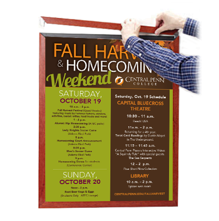 Affordable 12x24 Quick Change Slide-In Wood Poster Frame - Top Load or Side Load Options for Home & Office Decor