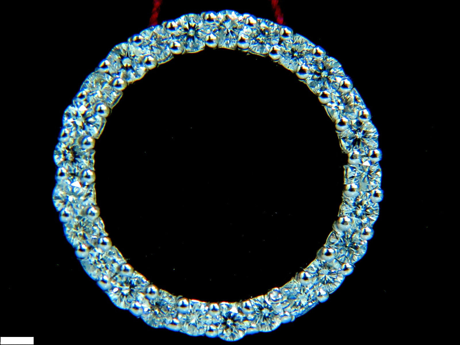 1.00 Carat Diamond Circle Pendant - Full Cut G/VS 14K Gold - Elegant Necklace for Women - Perfect for Weddings, Anniversaries & Special Occasions
