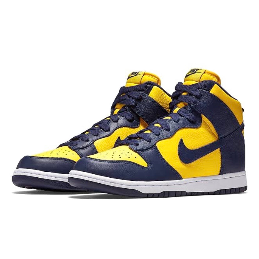 Nike Dunk High Michigan 2020 - Retro Basketball Shoes for Men & Women - Authentic Sneakers for Collectors, Streetwear & Casual Wear - Perfect for Basketball, Fashion & Everyday Use