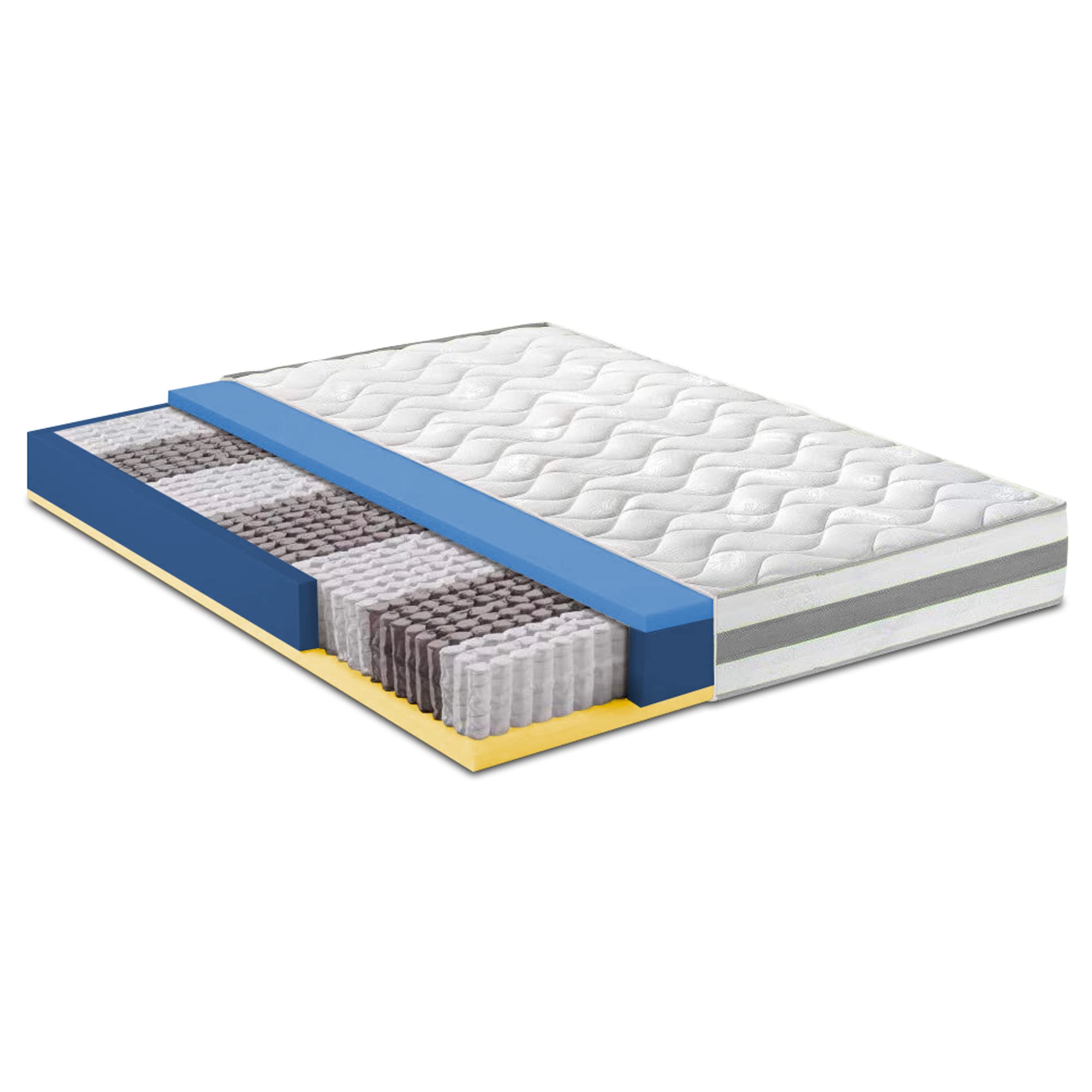 Baldiflex Flex Mattress - Single Size 80x190x22cm, 9-Zone 3D Air Space Support with Soft Memory Foam & Rio Fabric - Perfect for Small Bedrooms, Guest Rooms & Dormitories