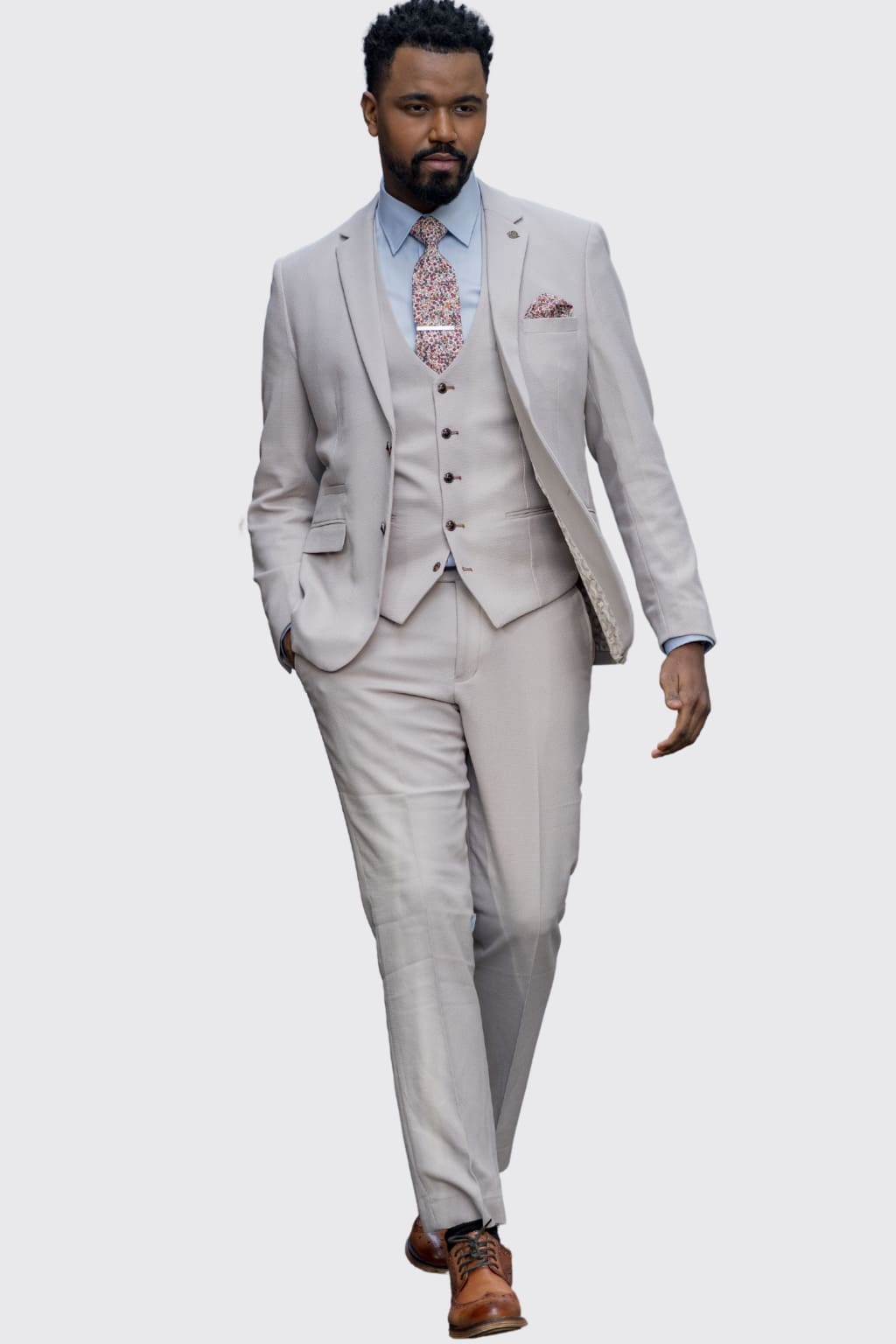 Marc Darcy HM5 Stone 3 Piece Suit for Men - Premium Business Formal Wear | Perfect for Weddings, Office Meetings & Special Occasions