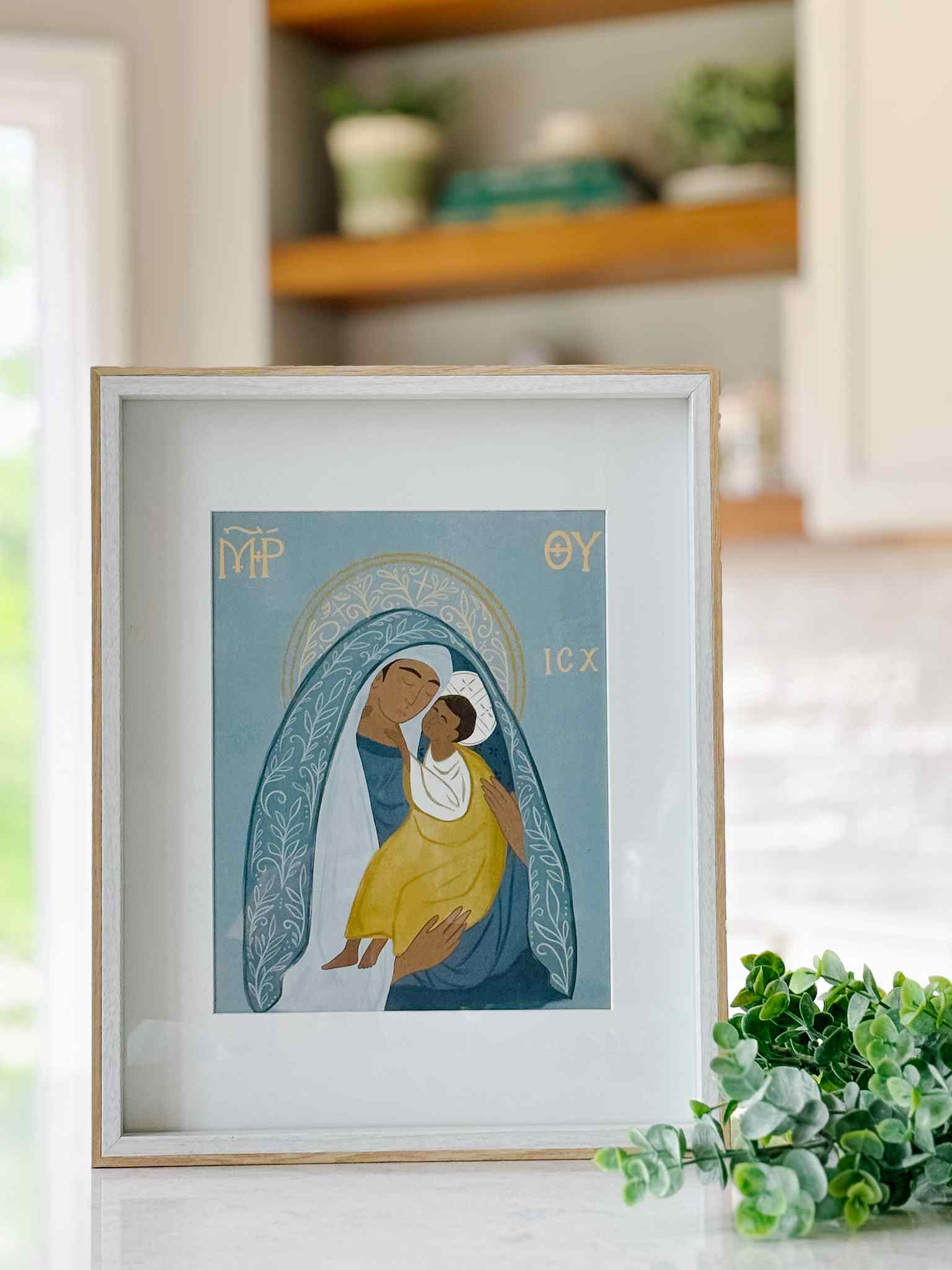 Our Lady of Perpetual Help Icon Inspired Print - Religious Wall Art for Home & Church Decor - Perfect for Prayer Rooms, Catholic Gifts & Spiritual Spaces