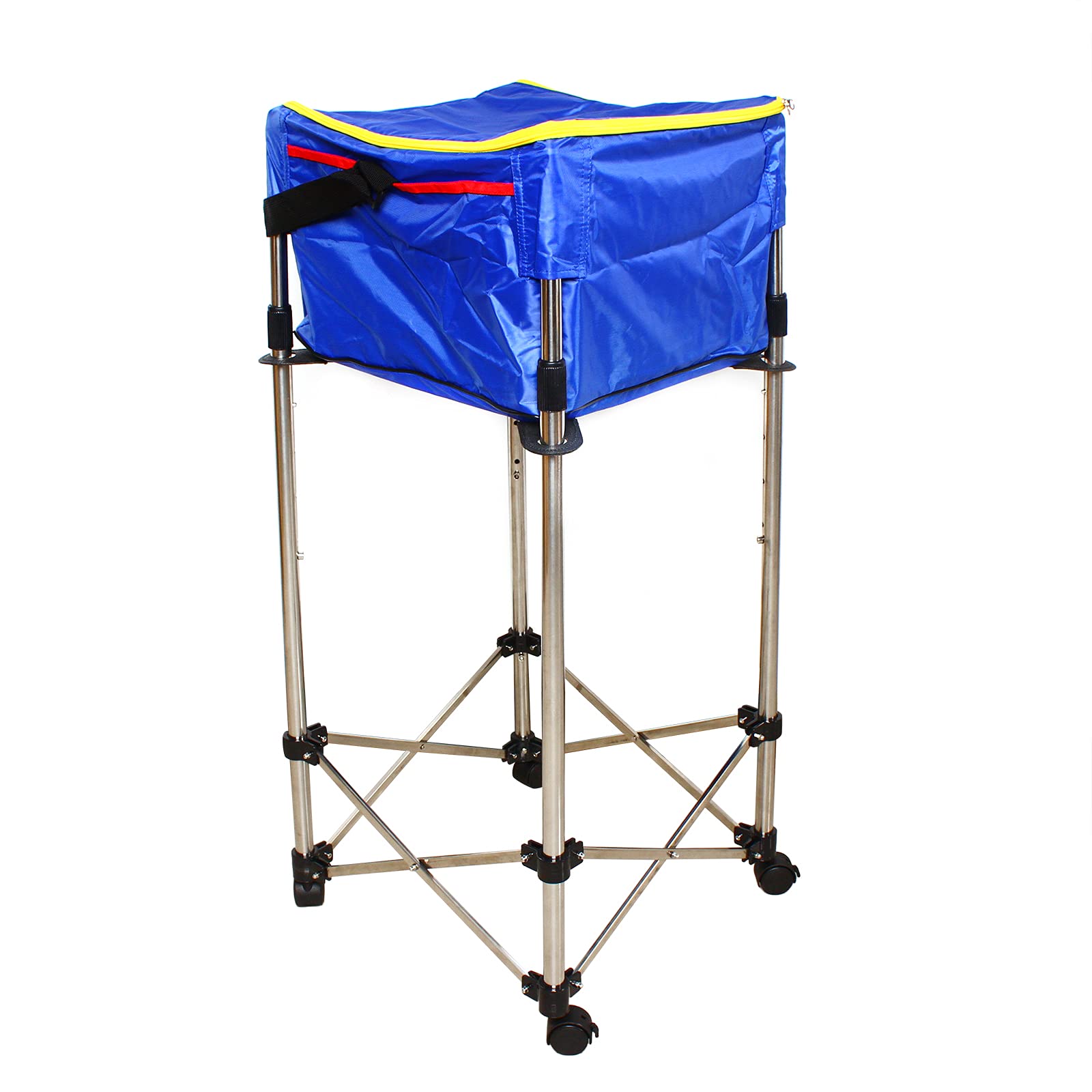 LYNICESHOP Tennis Ball Cart - Foldable Hopper Basket Holds 160 Balls, Portable Tennis Accessories & Badminton Storage Rack - Perfect for Training, Practice & Court Travel