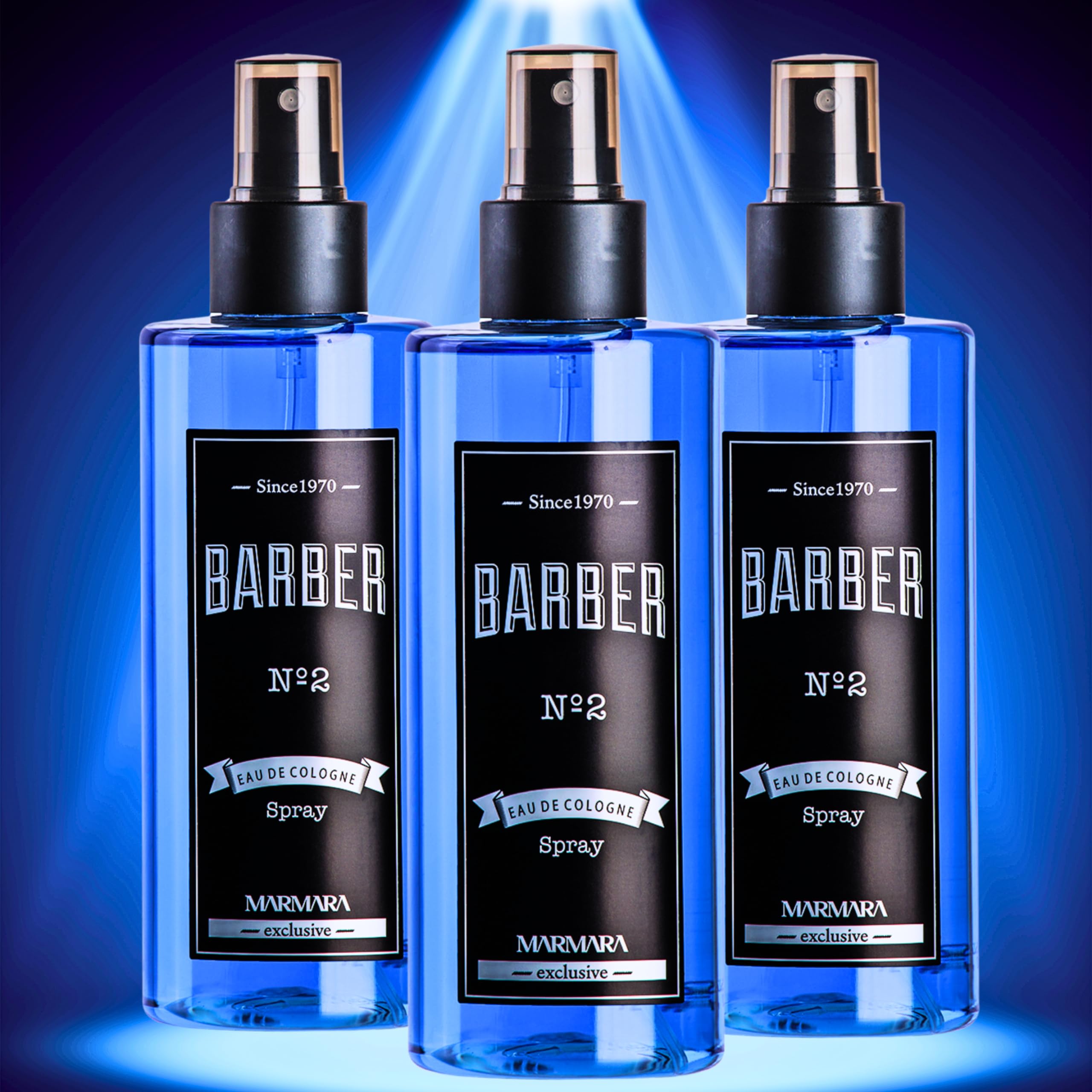 Marmara Barber Cologne No.2 - Premium Traditional Cologne for Barbers & Shaving Enthusiasts (250ml x 6 Bottles) - Perfect for Barber Shops, Grooming Kits & Men's Gift Sets