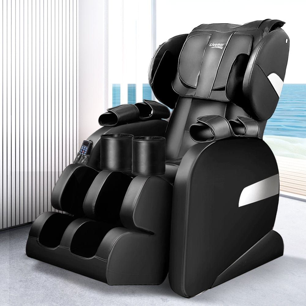Livemor Electric Massage Chair with 22 Nodes - Full Body Recliner with Heat Therapy & Zero Gravity - Perfect for Home Office Relaxation & Pain Relief