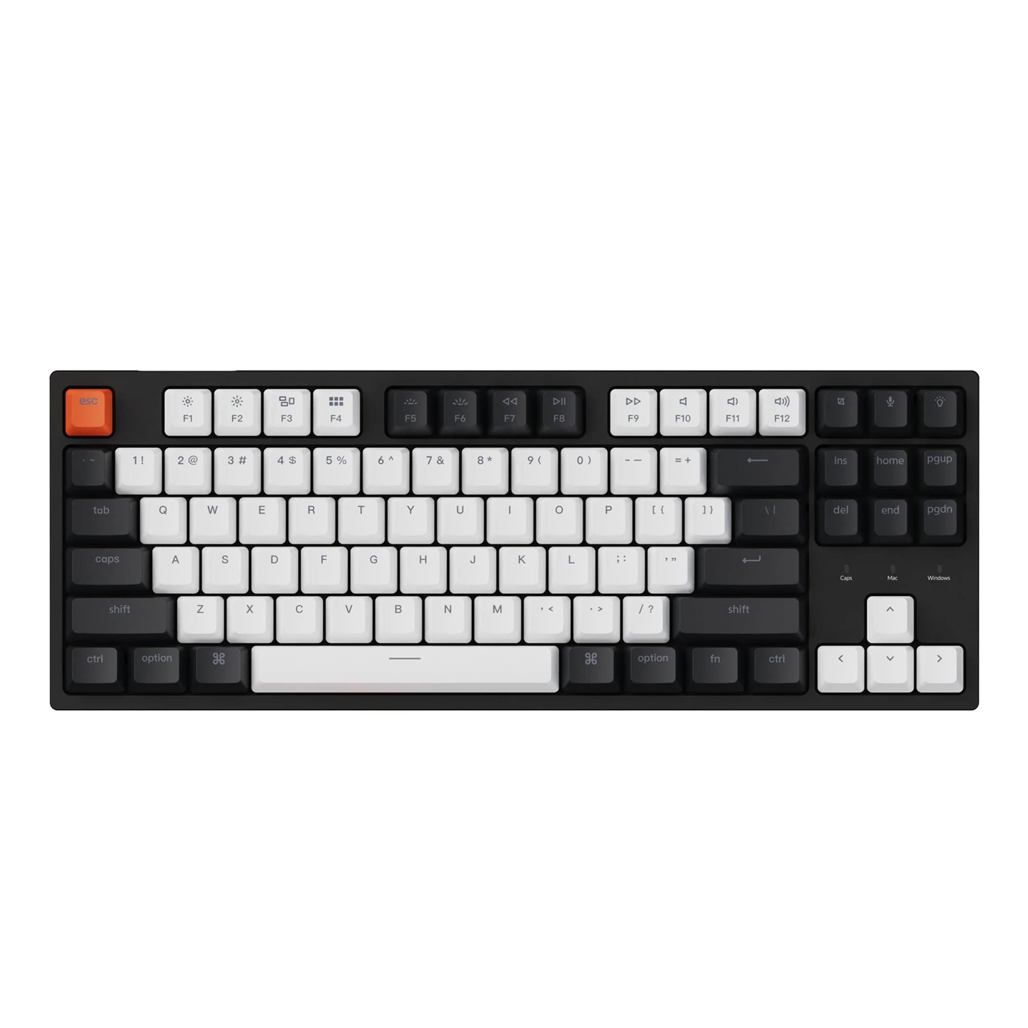 Keychron C1 87-Key Wired Mechanical Keyboard - Gateron Blue Switch for Mac/Windows Gaming & Typing