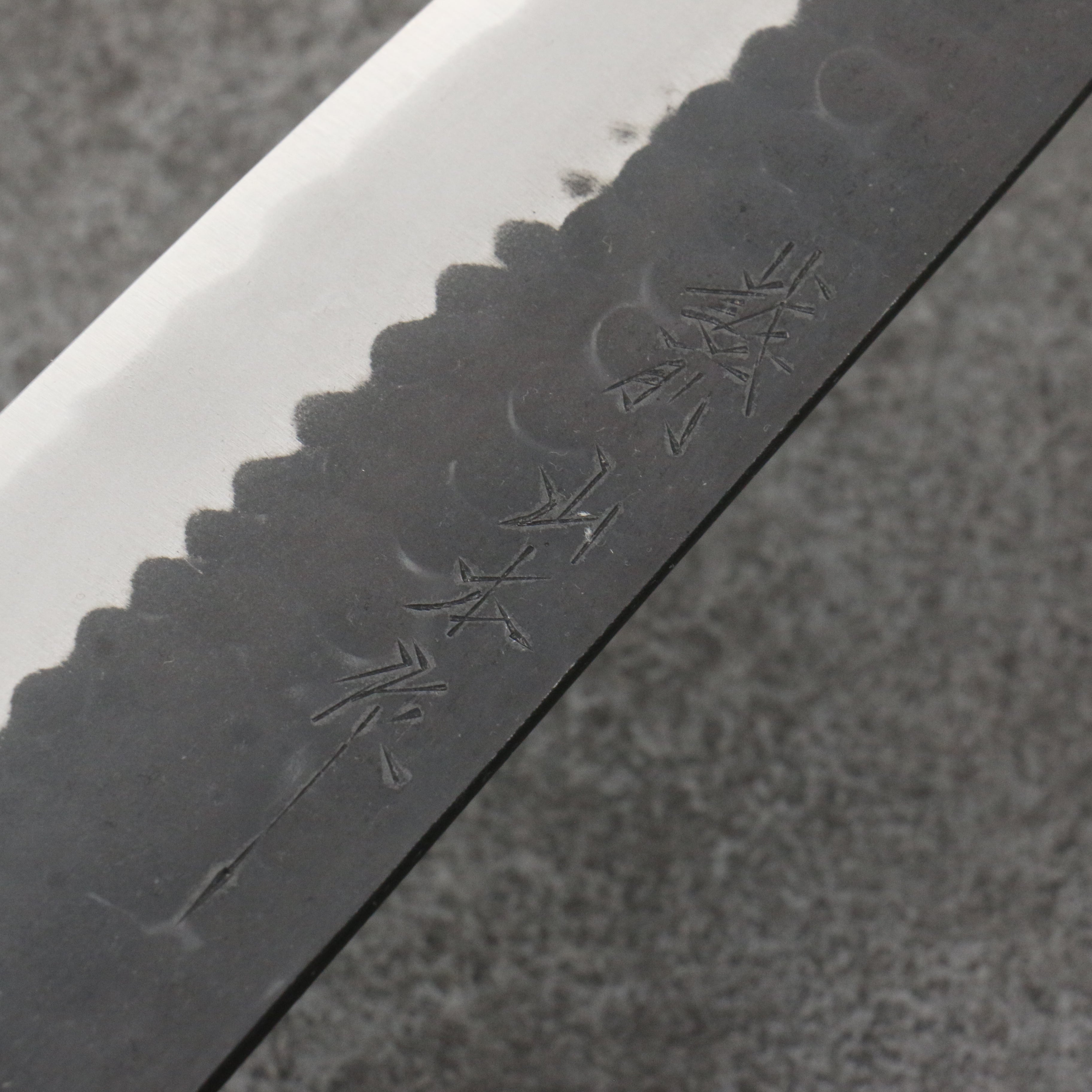 Premium Nao Yamamoto Blue Steel Kurouchi Santoku Knife 170mm - Shitan Handle with Black Pakka Wood Ferrule - Perfect for Slicing, Dicing & Chopping Vegetables, Meat & Fish