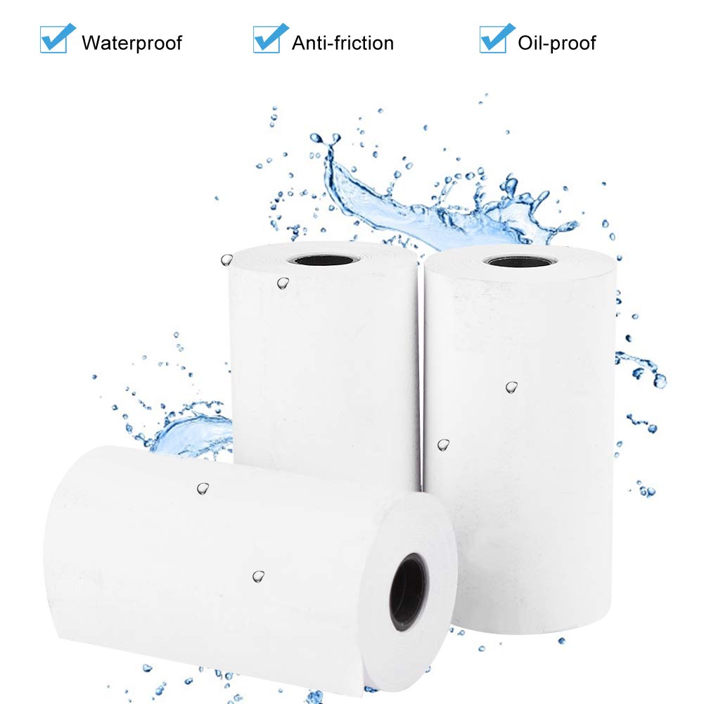 3PCs Thermal Receipt Paper Rolls - 2.2 x 1.2in Coreless Waterproof POS Paper for Peripage Printers & Cash Registers - Perfect for Retail Stores, Restaurants & Small Business Receipt Printing