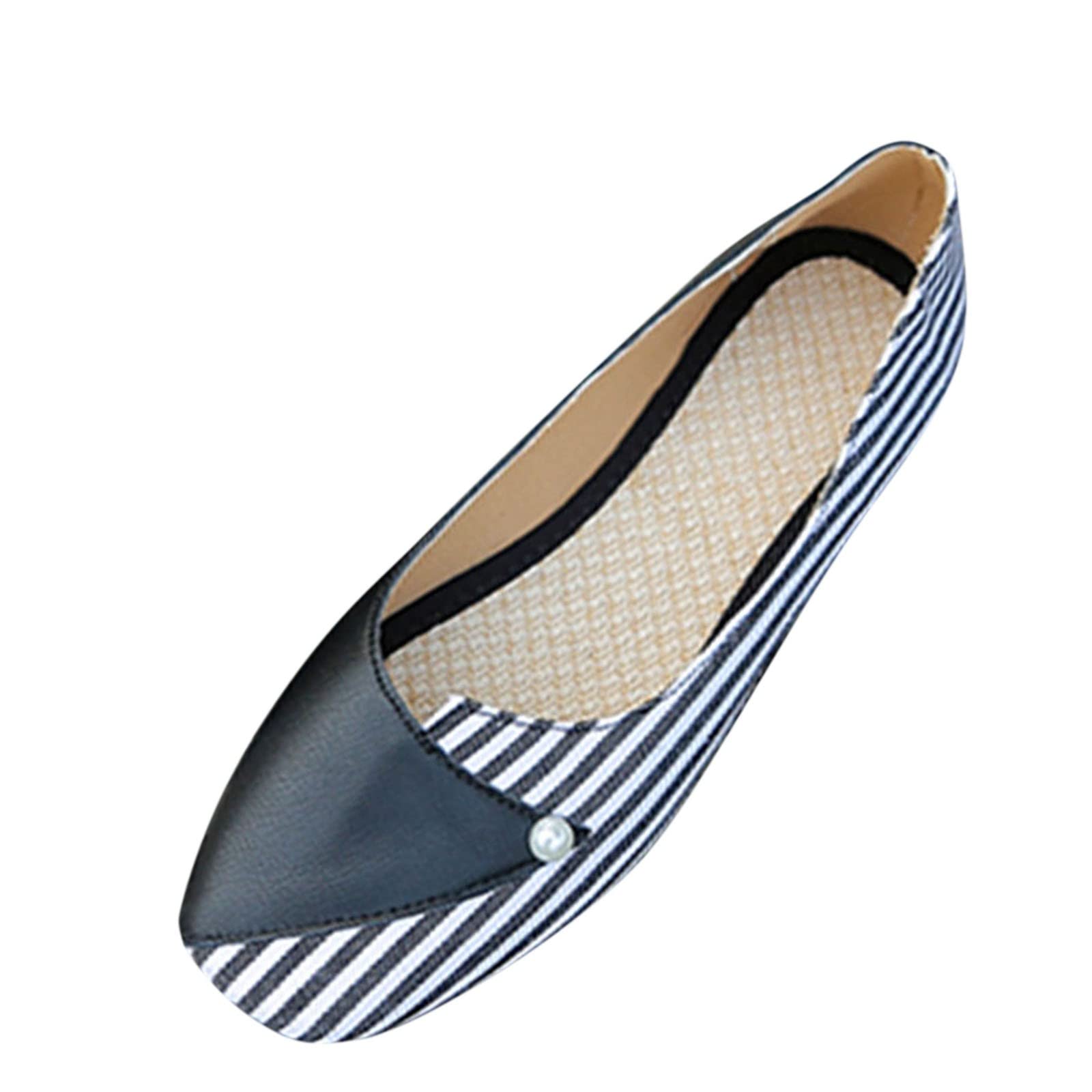 **AODONG Women's Walking Shoes - Comfortable Casual Flats for Spring & Summer | Fashionable Striped Design | Perfect for Walking, Travel & Daily Wear**