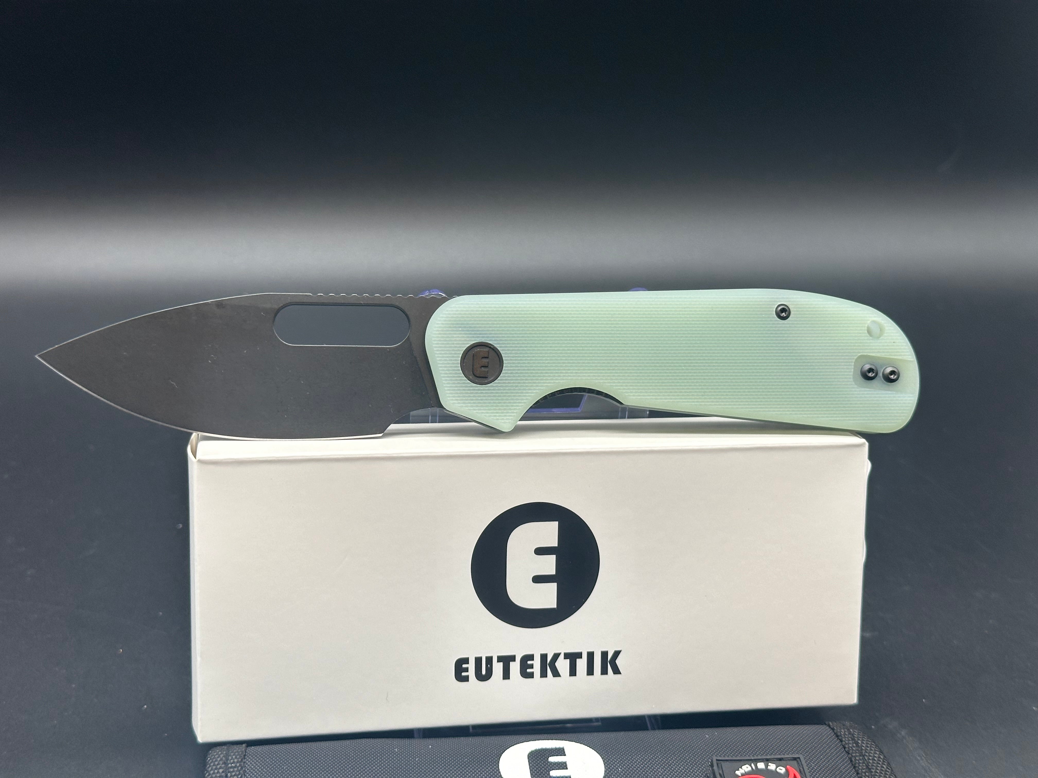 Premium Eutektik EFD Jade BlackWashed Pocket Knife with LTK Koozie, Patch & Sticker Set - Perfect for Camping, Hiking, and Outdoor Adventures