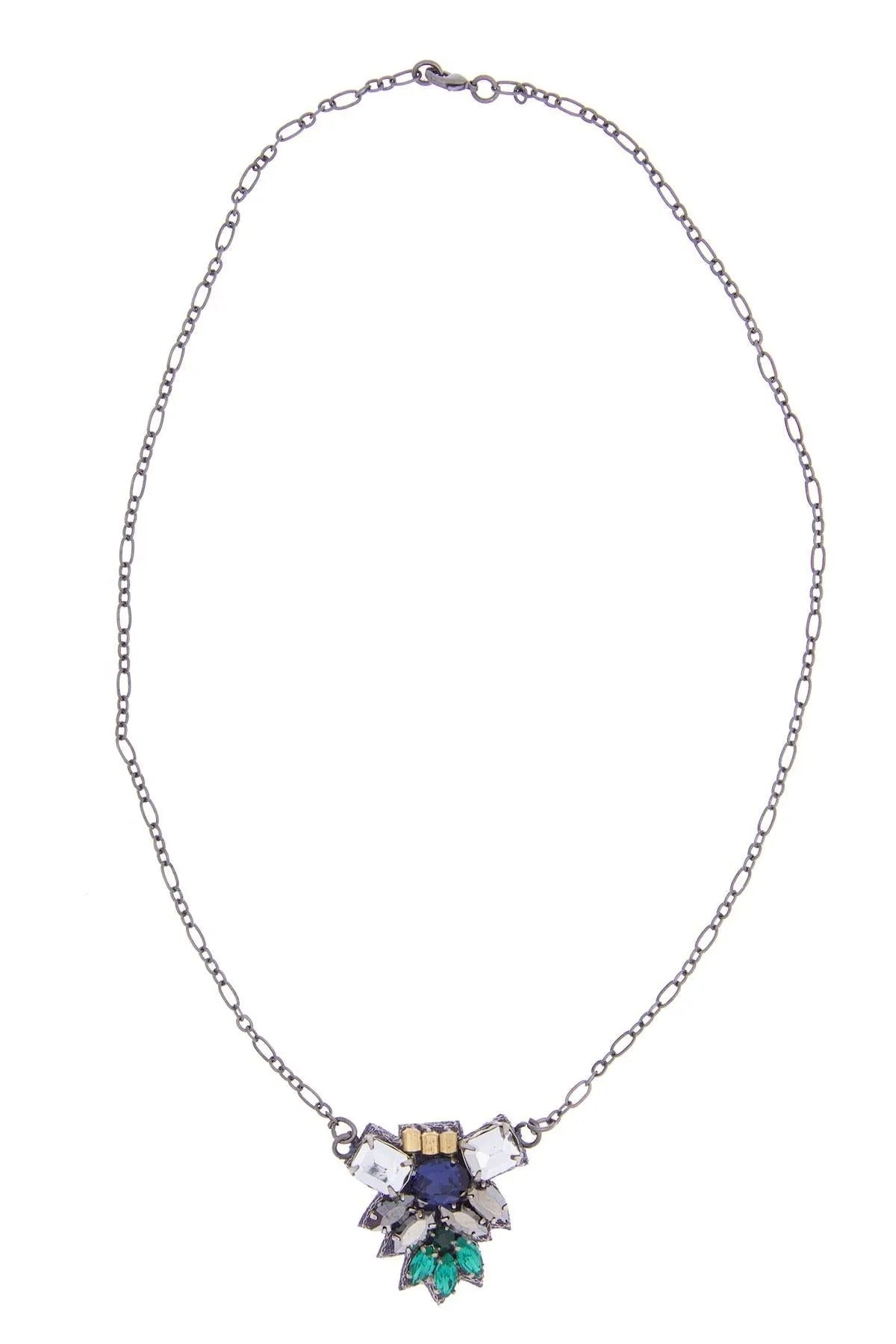 Elegant Modern Mosaic Crystal Pendant Necklace for Women - Trendy Bohemian Jewelry Gift for Party, Wedding & Everyday Wear