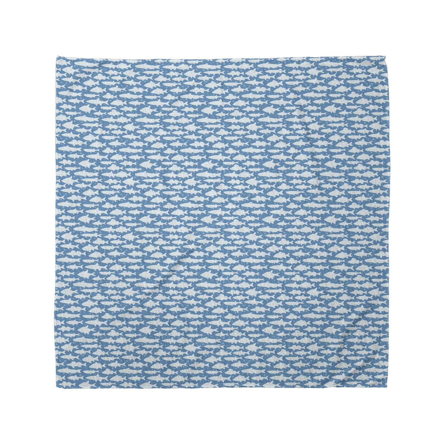 Ambesonne Nautical Bandana - Fish and Bubbles Seascape Design - Unisex Head Scarf & Neck Tie for Men Women - Perfect for Beach, Boating, Fishing & Outdoor Adventures