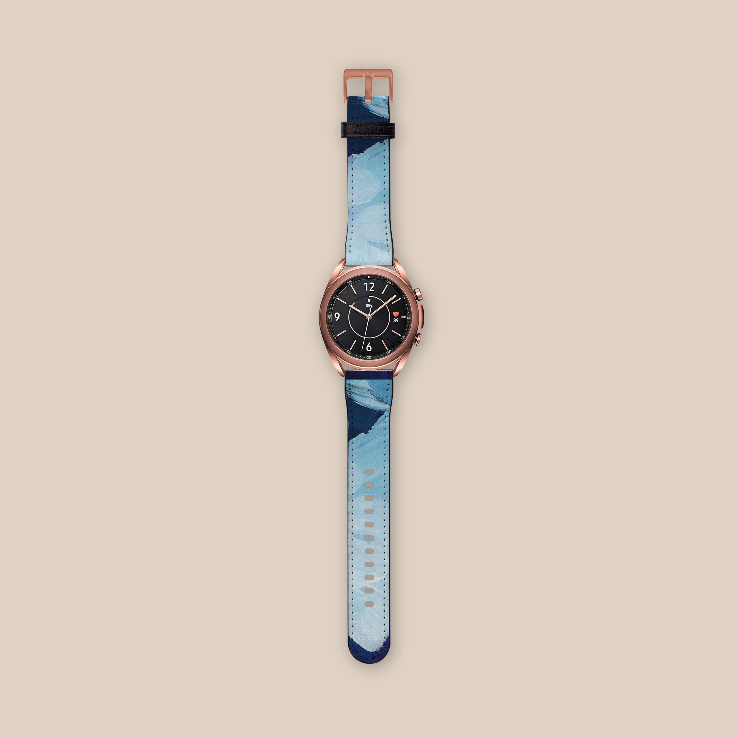 Premium Ocean Blue Paint Galaxy Watch Band - Stylish & Durable Replacement Strap for Samsung Galaxy Watch - Perfect for Workouts, Swimming & Everyday Wear