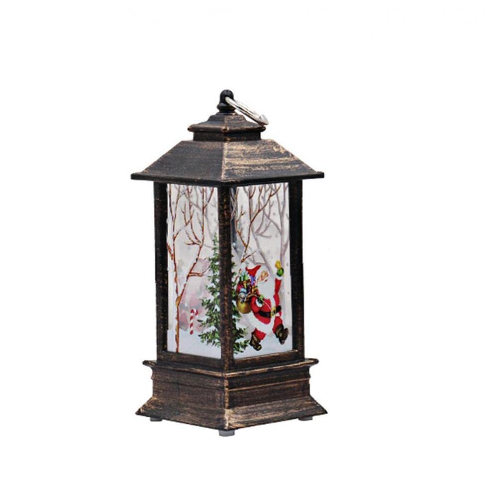 1pc Christmas Flame Lantern Candle Night Light - Hanging LED Outdoor Lantern & Desktop Decor for Holiday, Garden, Patio, Fireplace, and Party Decoration
