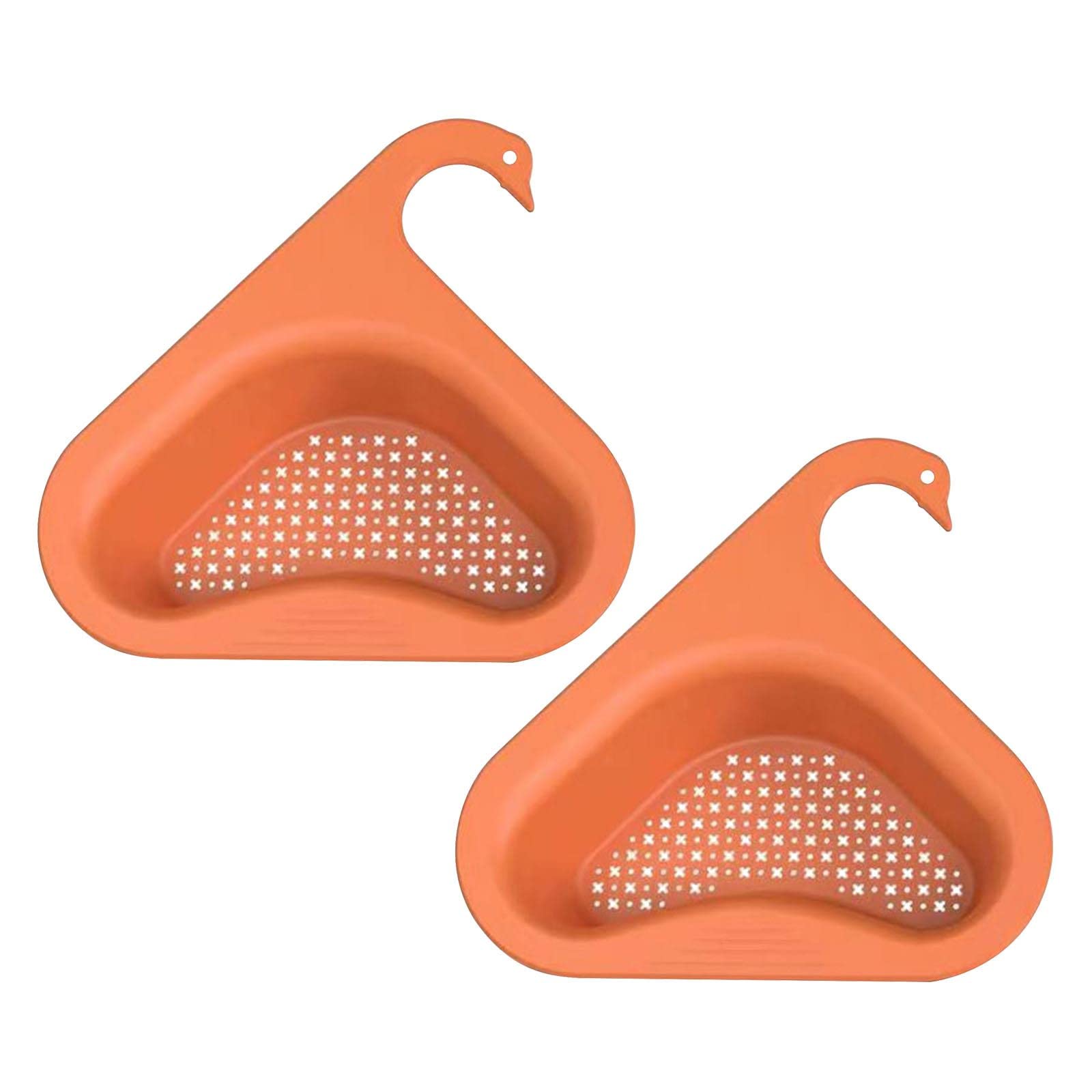 Swan Sink Drain Basket - 3 Pcs Kitchen Filter Rack for Food Waste & Draining