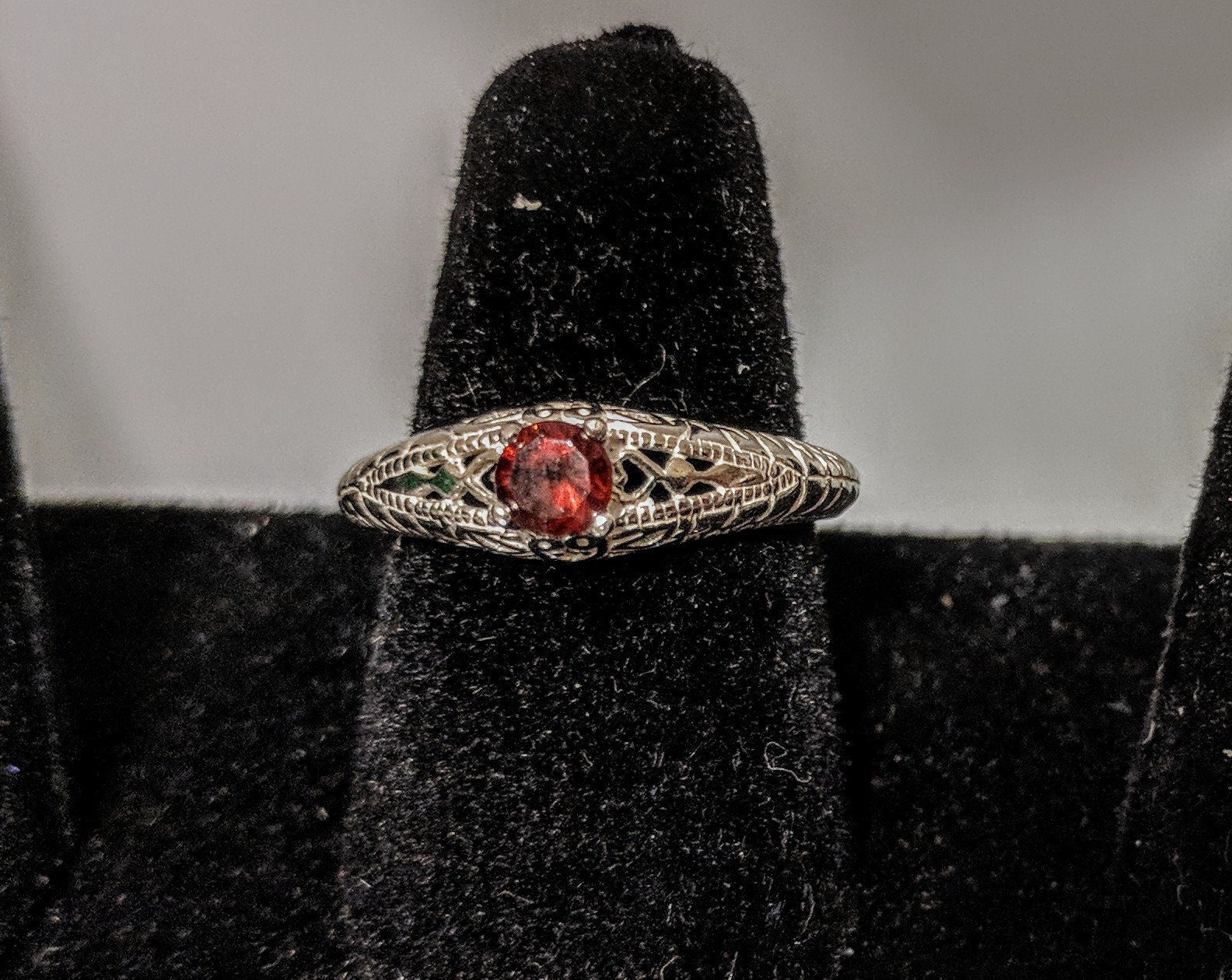 Custom 14K Solid Gold & Sterling Silver Blood Red Garnet Ring - Yellow, White, or Rose Gold Options - Handmade Jewelry for Weddings, Anniversaries & Special Occasions