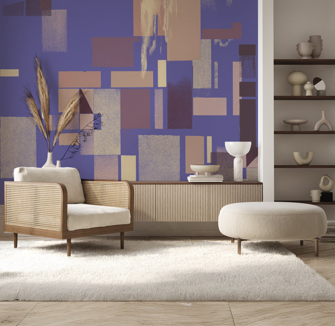 Bauhaus Gold Wallpaper - Premium Peel and Stick Wallpaper for Home Decor, Living Room, Bedroom & Office | Easy to Install & Removable