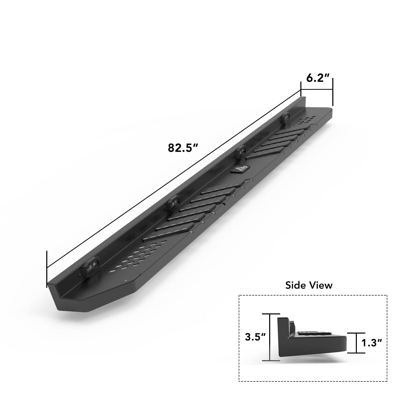 WOLFSTORM Alloy Steel Running Boards with LED Lights for 2019-2022 Jeep Gladiator JT 4 Door - Side Step Nerf Bars Replacement Accessories - Perfect for Off-Roading, Daily Driving & Truck Customization
