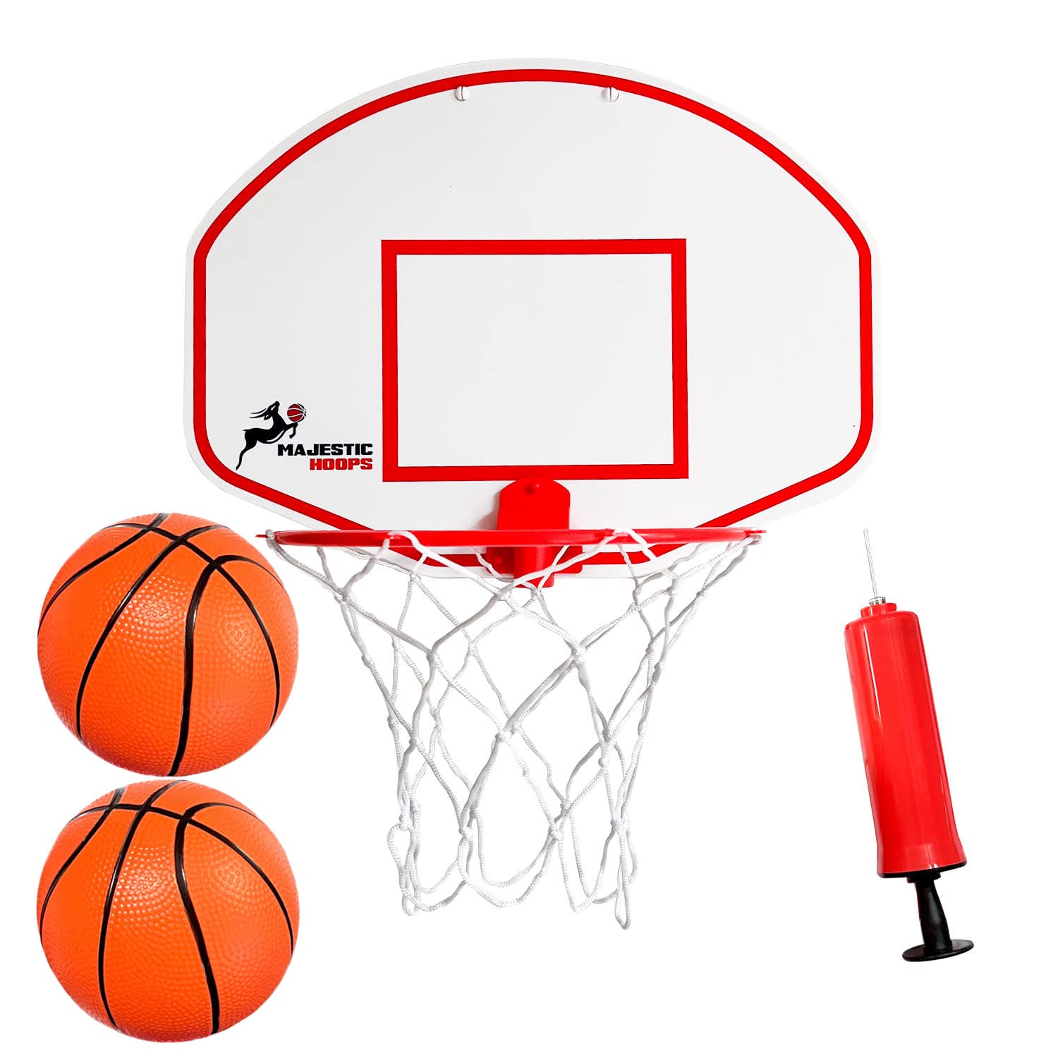 **Mini Basketball Hoop for Kids & Adults - Durable Plastic Indoor Basketball Set with Ball & Pump - No Assembly Required - Fun Home, Office & Gym Game for All Ages**