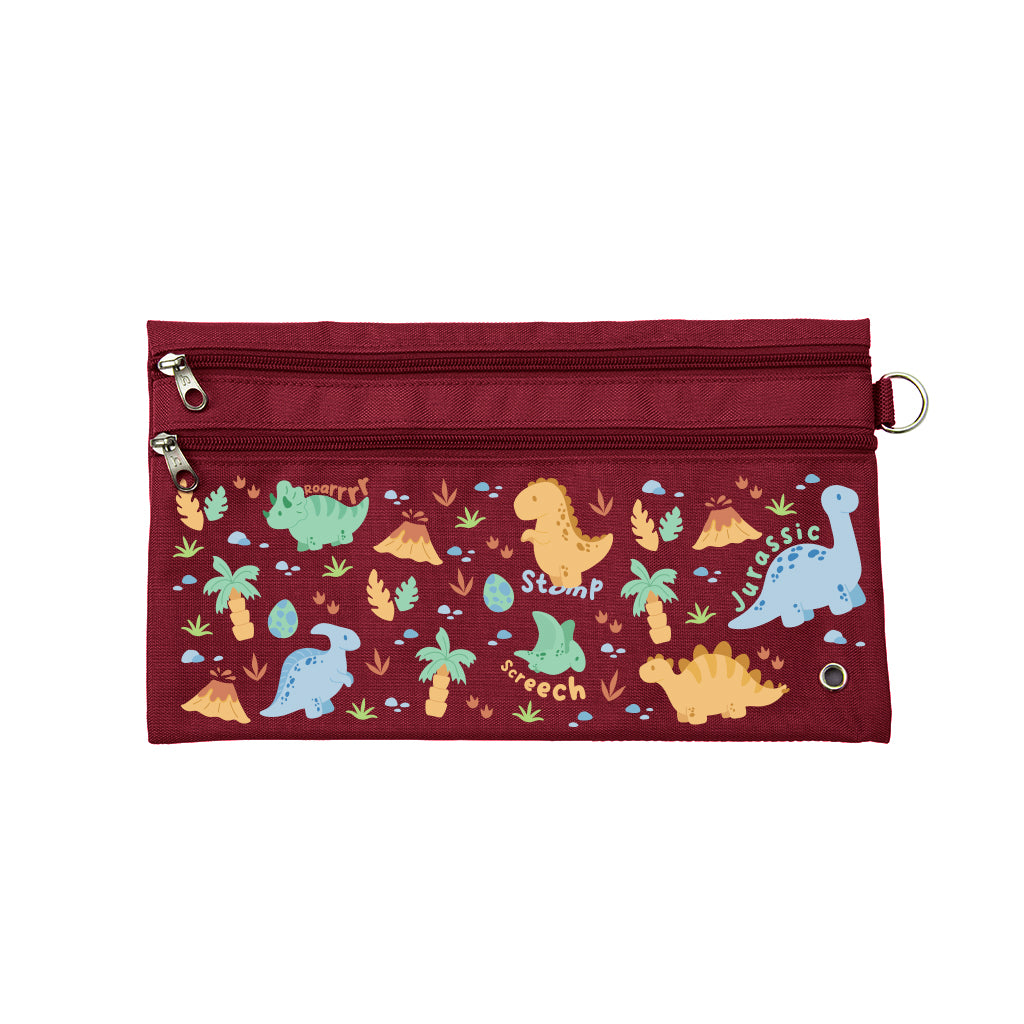 Dinosaur Themed Pencil Case - Jurassic Park Inspired School Supplies for Kids & Students - Perfect for Classroom, Backpack & Homework Organization