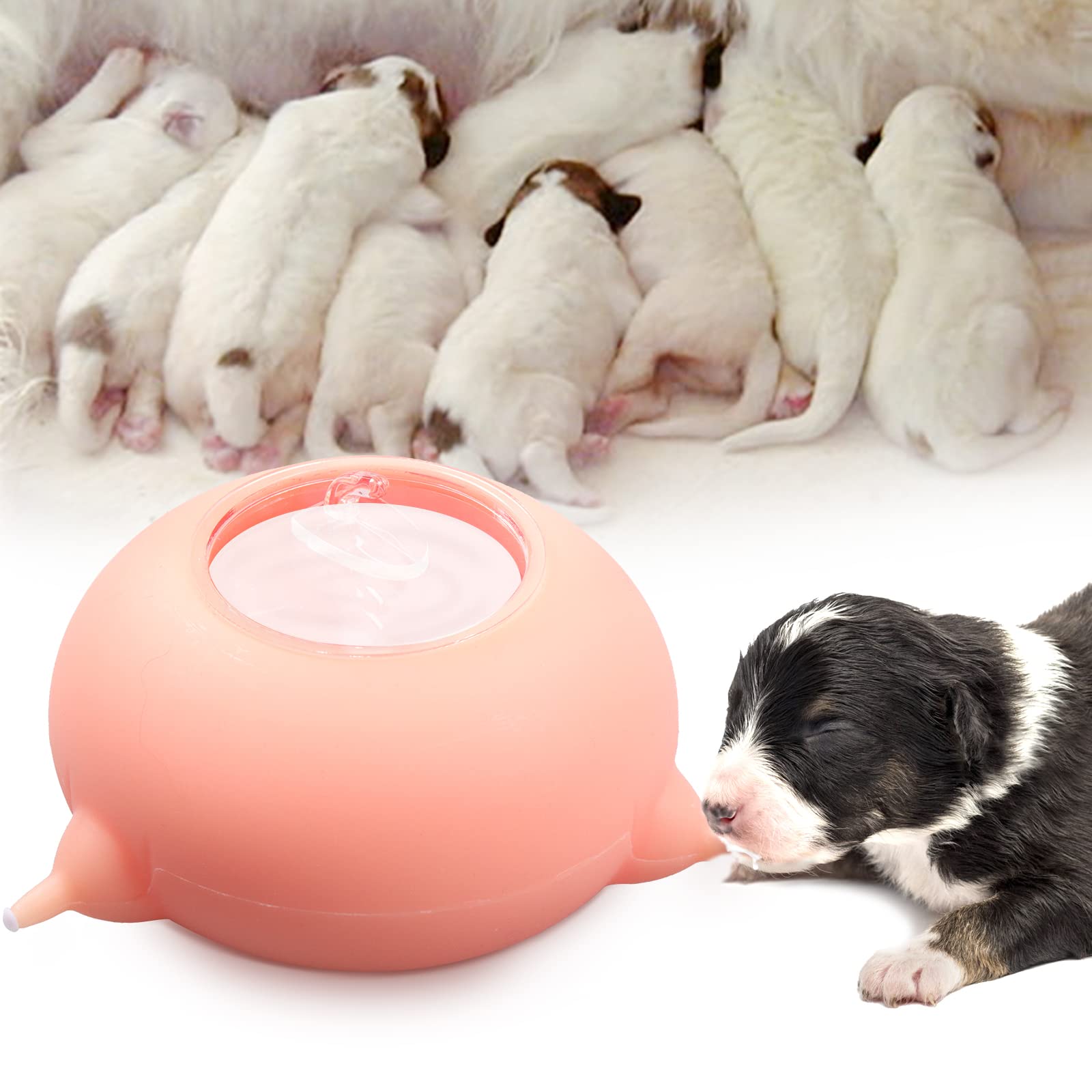 **Puppy Kitten Nursing Bottle with 3 Nipples - Pet Milk Feeder for Newborn Puppies & Kittens - Ideal for Orphaned Pets, Hand-Feeding, and Multi-Pet Litters**