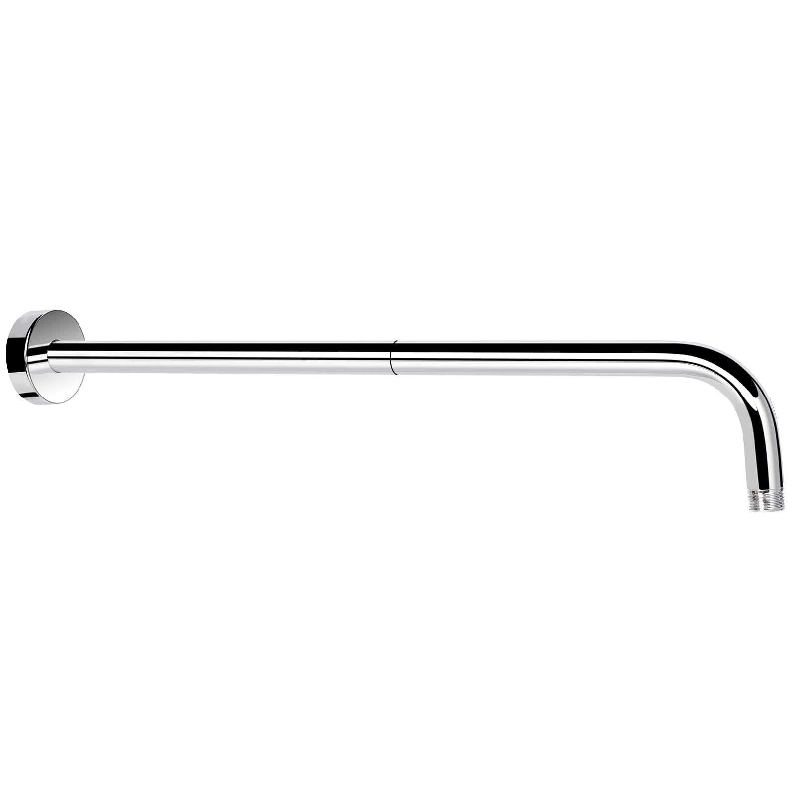 NearMoon 20 Inch Stainless Steel Shower Arm with Flange - Wall-Mounted Chrome Shower Head Extension for Bathroom & Spa - Perfect for Home, Hotel, and Gym Installations