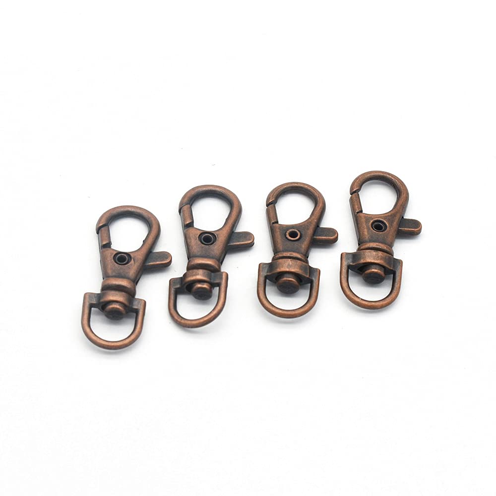 9mm Copper Swivel Clasp Lobster Claw Hook - 10PCS for Keys, Lanyards & DIY Crafts