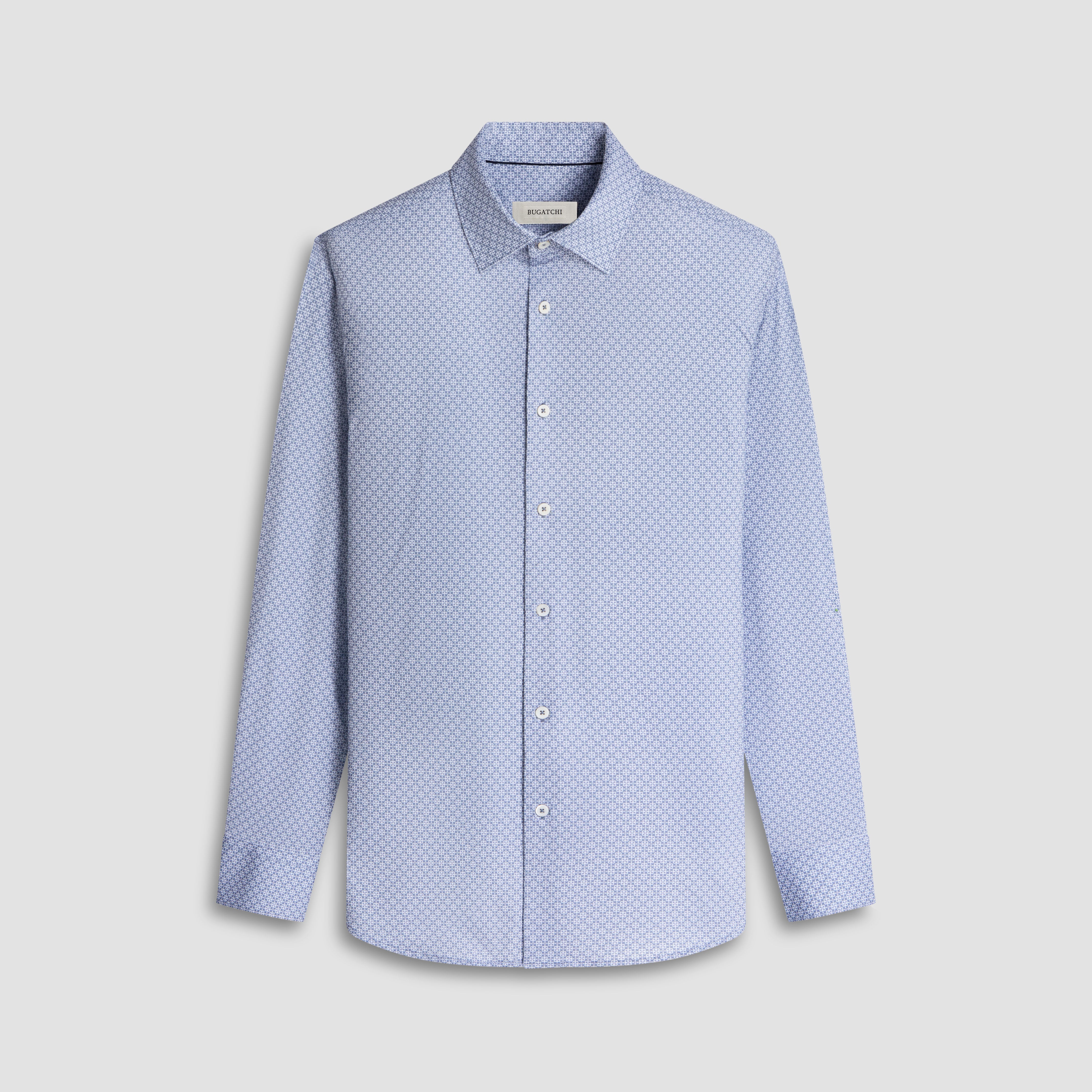 James Geometric Print Cotton Shirt for Men - Stylish Casual Wear for Office, Date Night & Outdoor Activities