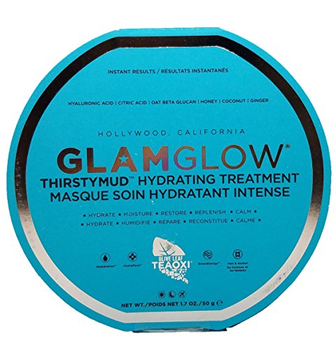 GLAMGLOW Thirstymud Hydrating Treatment Face Mask - 1.7 oz | Deep Moisturizing & Hydrating Skincare for Dry Skin | Perfect for Night Routine & Post-Travel Recovery