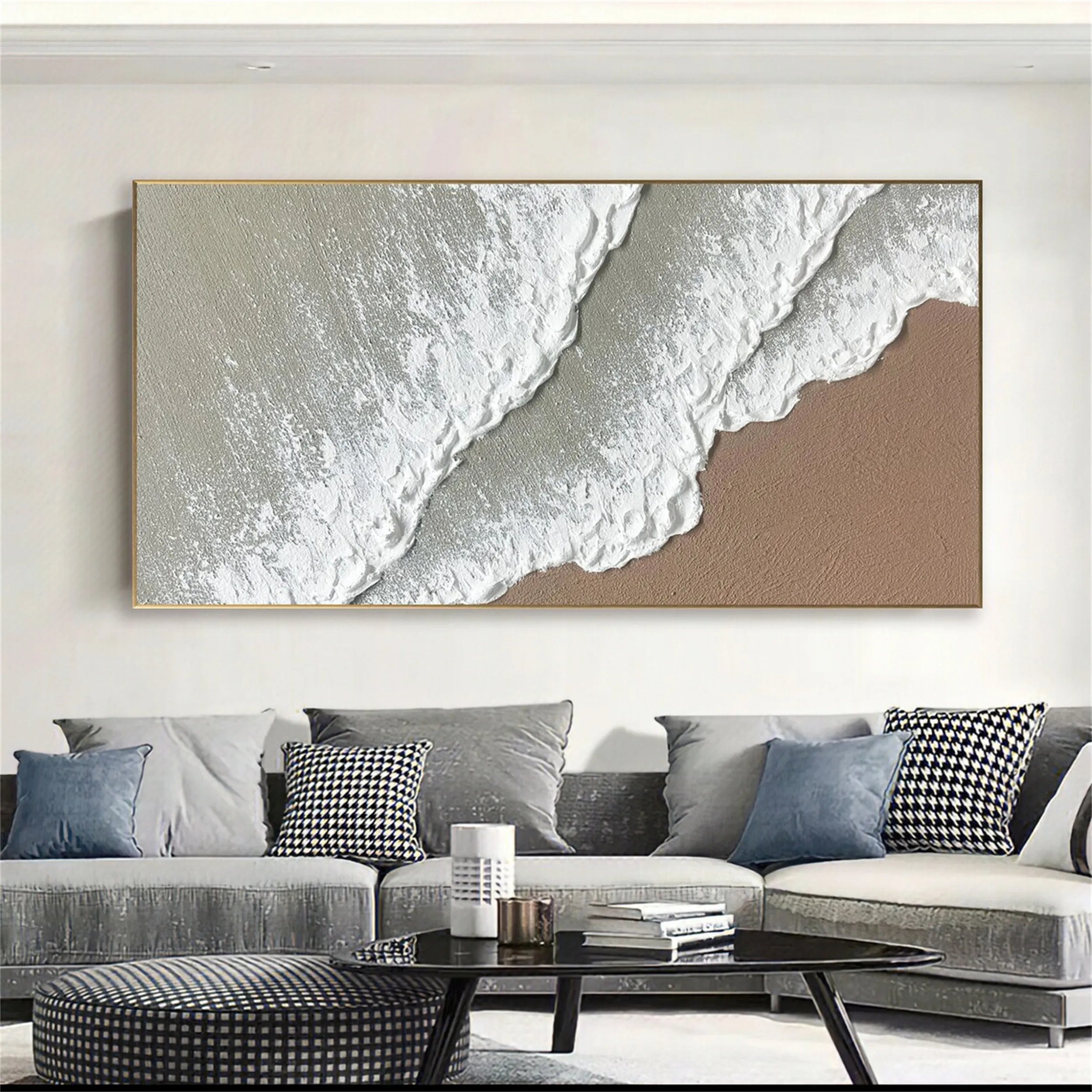 Minimalist Textured Plaster Art Painting - Modern Abstract Wall Decor for Living Room, Bedroom & Office | #MM176