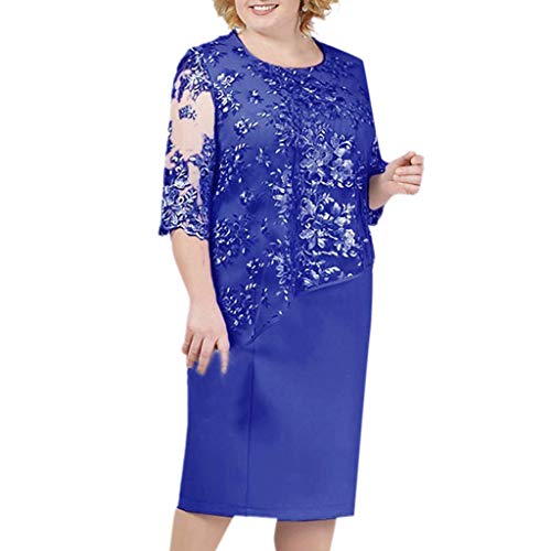 Holzkary Plus Size Wedding Guest Dress for Women - Summer Layered Lace Crew Neck Elegant Midi Dress (Sizes 4-18) | Perfect for Weddings, Garden Parties & Formal Events