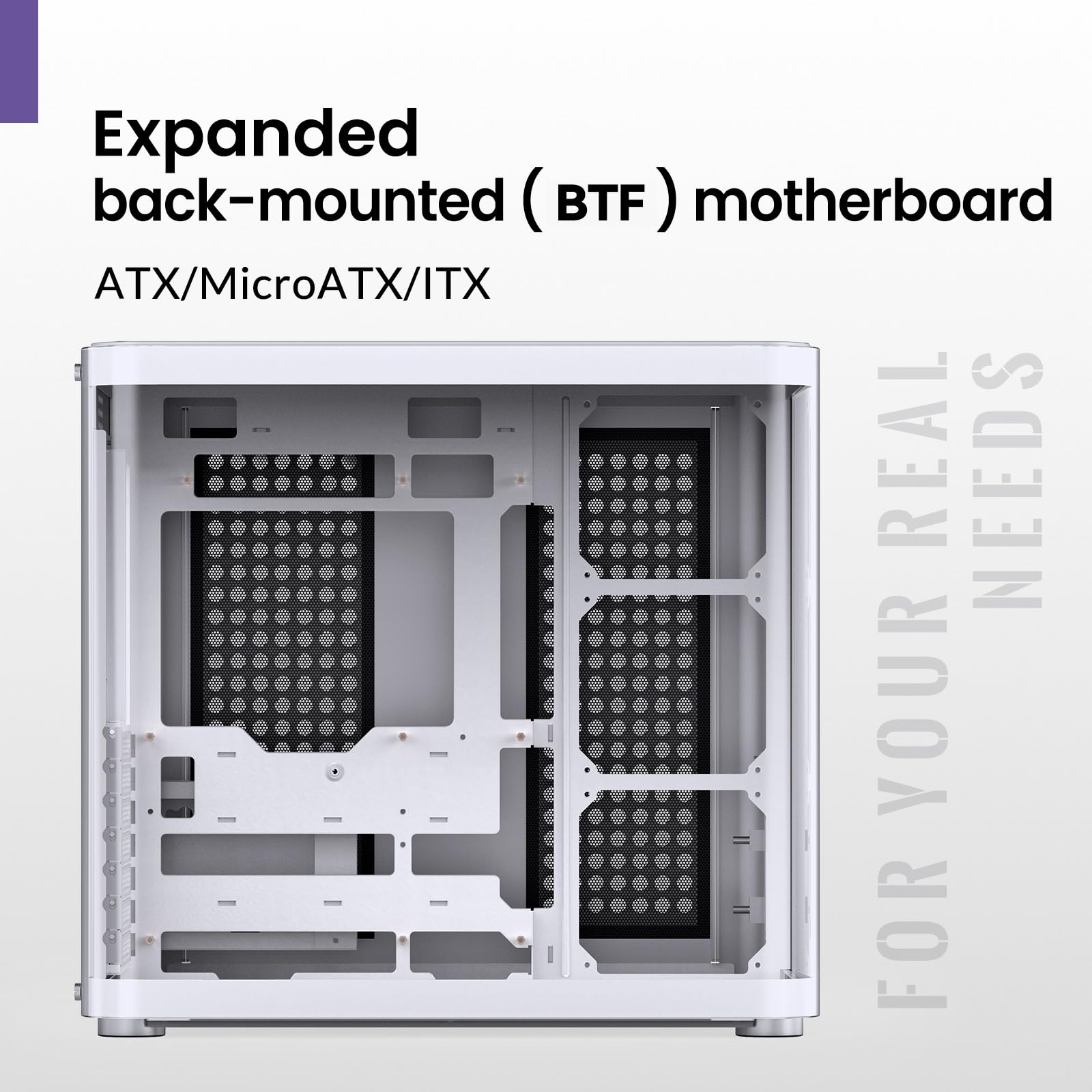JONSBO TK-2 White ATX Mid-Tower PC Case - Hyperboloid Tempered Glass, Aluminum Alloy Shell, BTF Motherboard & 360 AIO Support - Perfect for Gaming Rigs & Workstation Builds