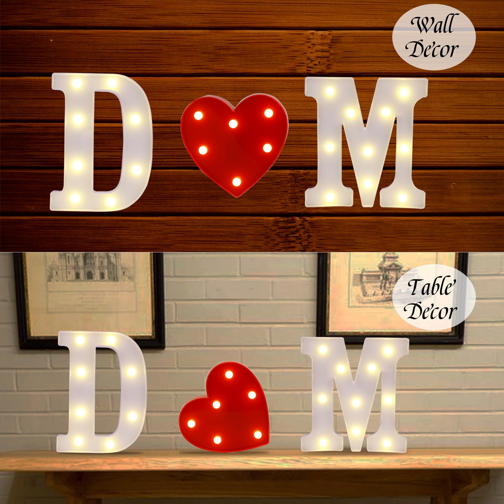Battery Powered LED Marquee Sign Letters - Light Up Alphabet & Number 2 for Night Light, Wedding, Birthday Party, Christmas Decor | Perfect for Home, Bar, Cafe & Event Lighting