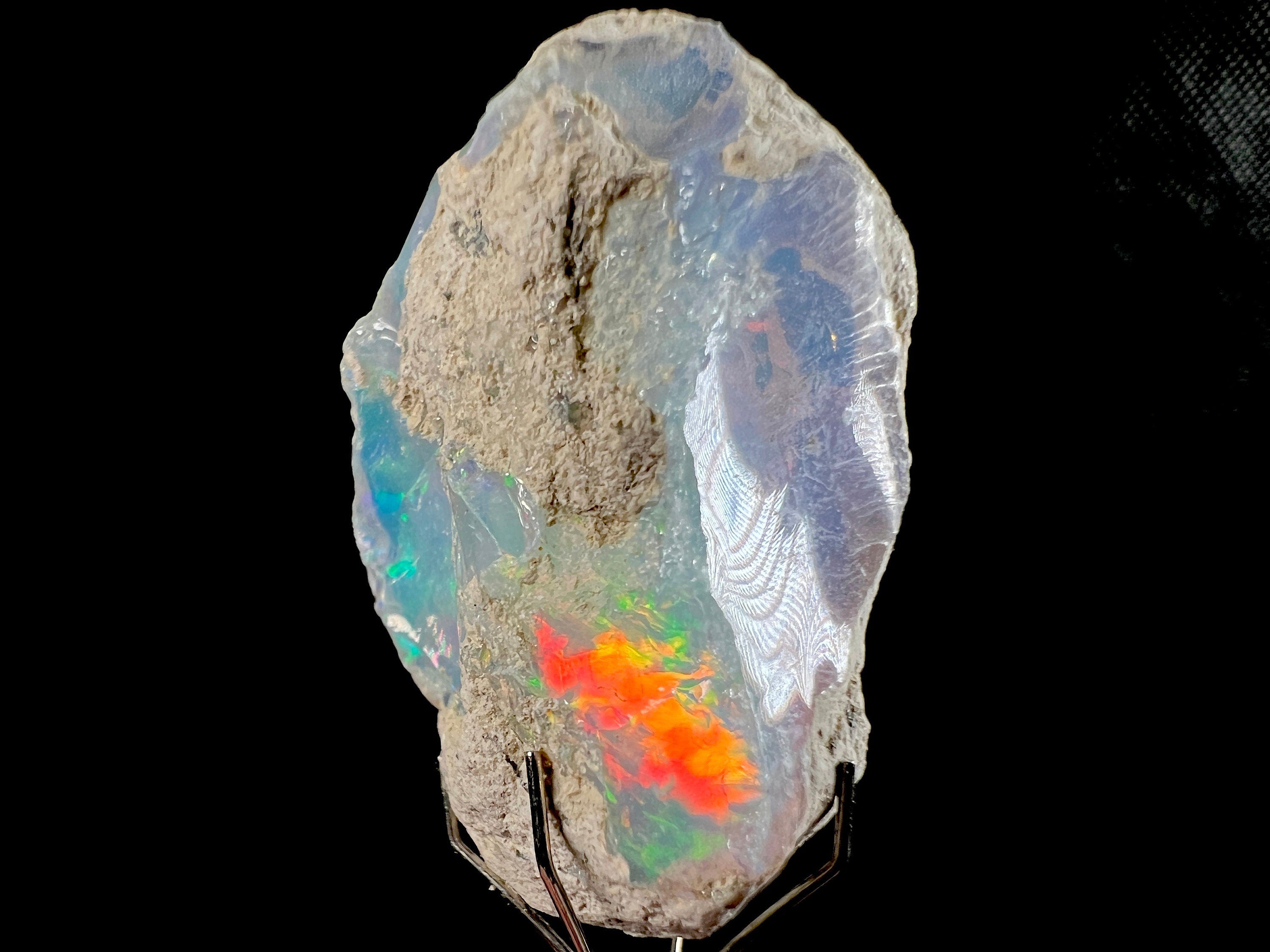 Premium 4A Welo Opal Raw Crystal - Certified Cutting Grade Opal for Jewelry Making (50608) - Perfect for Rings, Necklaces & Handcrafted Gemstone Designs