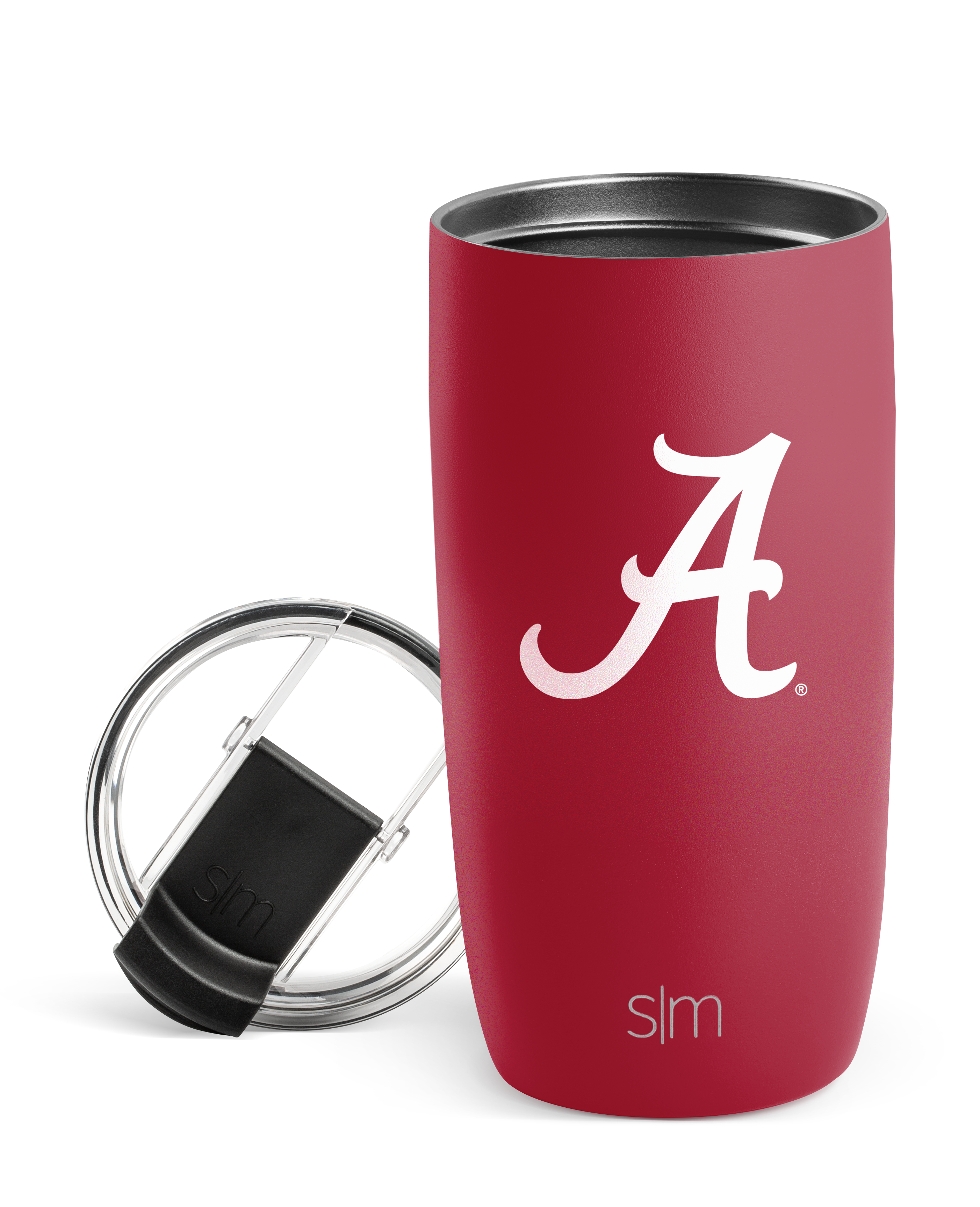 Insulated Stainless Steel Collegiate Voyager Tumbler with Clear Flip Lid & Straw - 20oz Leakproof Travel Mug for School, Office & Outdoor Activities