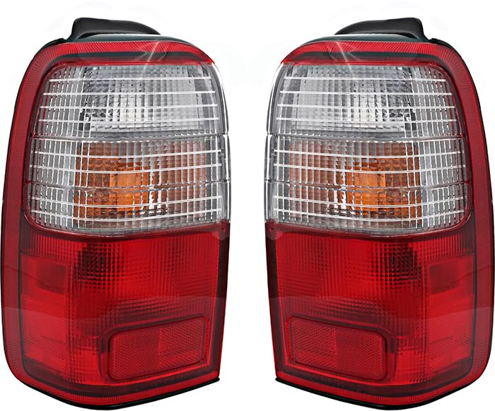 Toyota 4Runner Tail Lights Lamps Set - Driver & Passenger Side (1997-2000) | Replacement for Broken or Damaged Lights | Perfect for Off-Roading & Night Driving