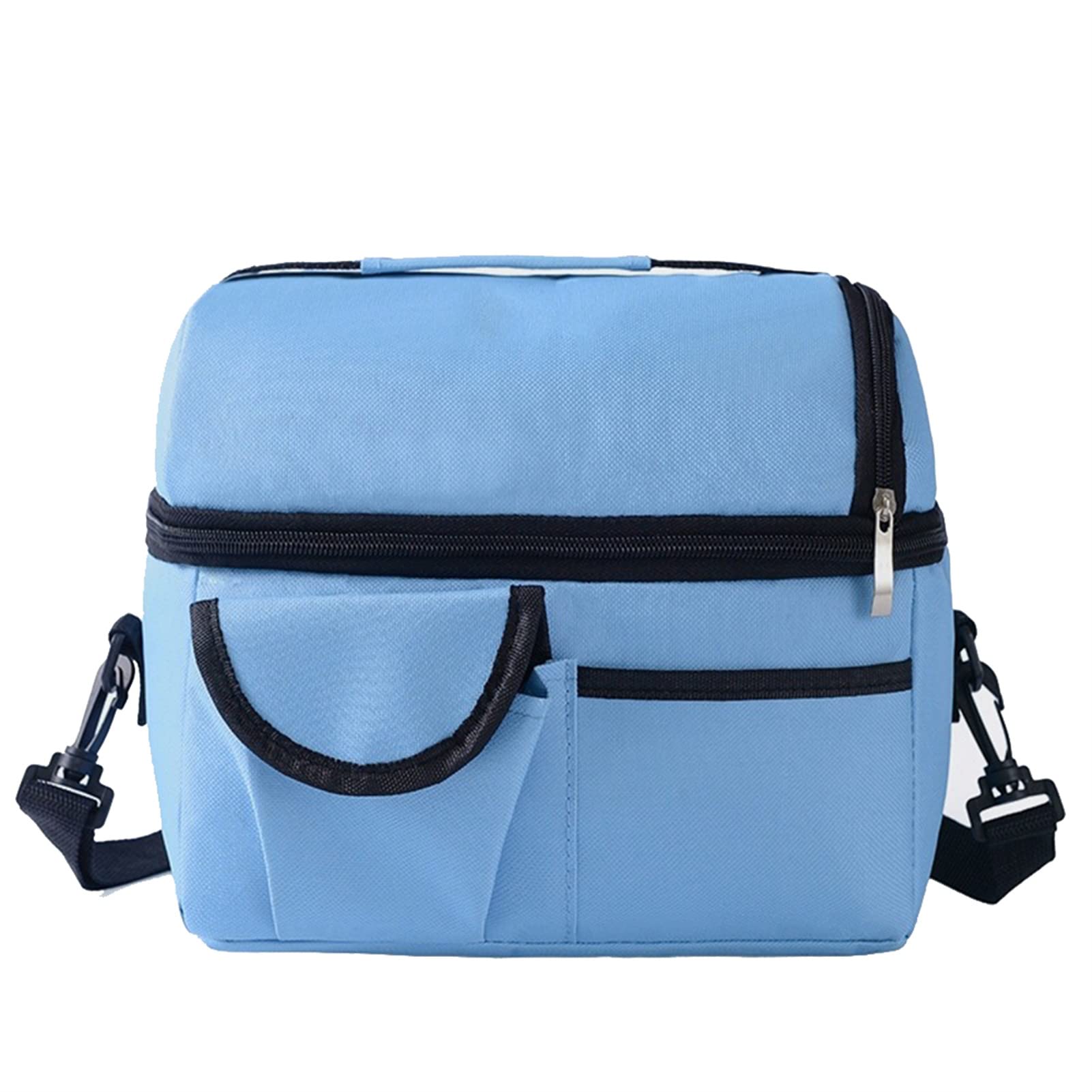 Large Insulated Leak-Proof Lunch Bag - Double Layer Thermal Food Cooler with Ice Compartment | Perfect for Work, School, Picnics & Breast Milk Storage