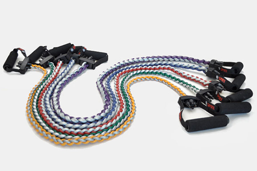 SPRI Braided Xertube Resistance Bands Set - Premium Latex Exercise Bands for Strength Training, Physical Therapy & Home Workouts - Perfect for Gym, Yoga, Pilates & Rehabilitation