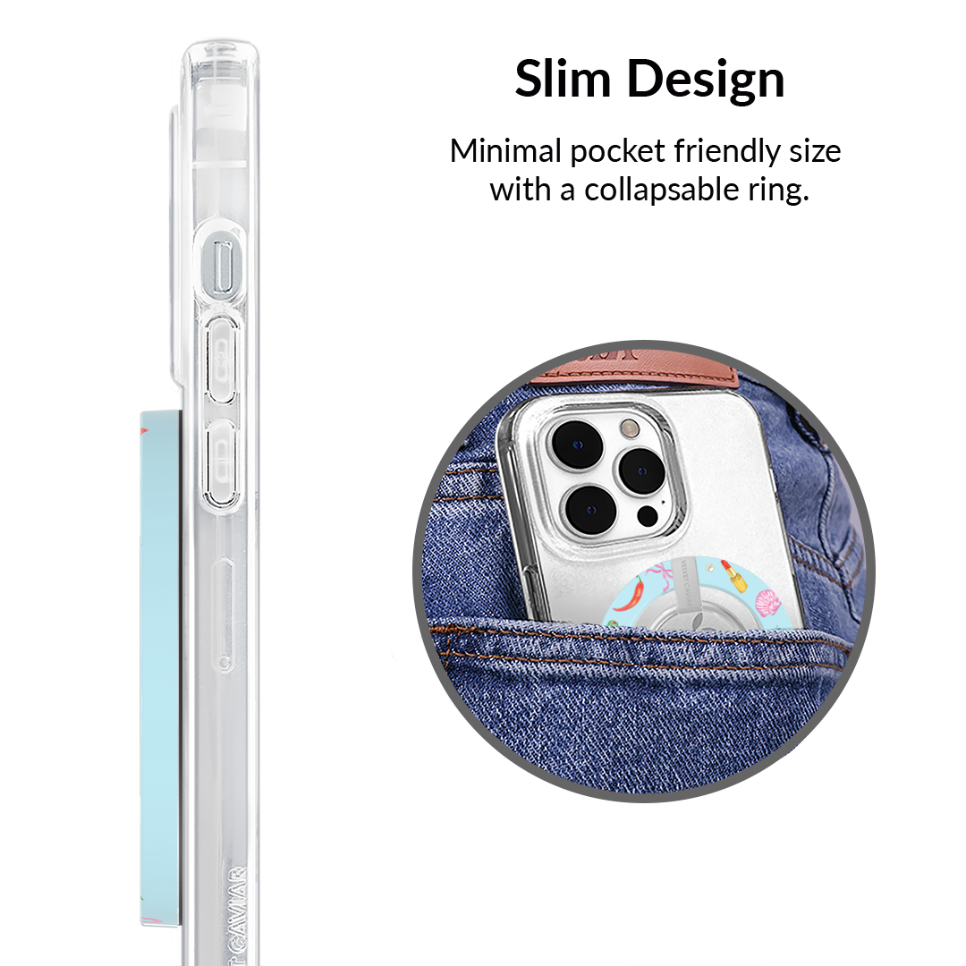 Dolce Vita MagSafe Grip Ring - Magnetic Phone Holder for iPhone 12/13/14/15 Pro Max, Secure One-Hand Grip - Perfect for Driving, Working Out, and Everyday Use