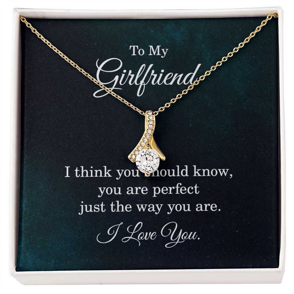 Elegant Cubic Zirconia Necklace - 14K White or Yellow Gold Plated Girlfriend Gift for Anniversary, Birthday & Valentine's Day | Perfect for Romantic Dates & Special Occasions
