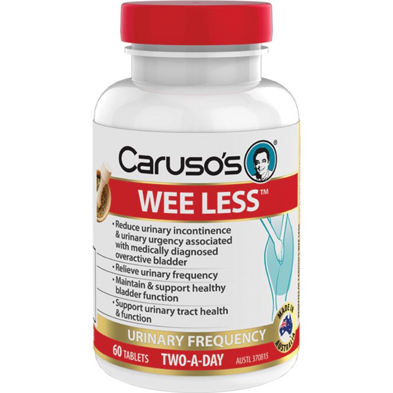 Caruso's Wee Less - Natural Bladder Control Supplement for Women & Men | Reduce Frequent Urination & Leakage | Supports Urinary Health for Active Lifestyles, Travel & Nighttime Comfort
