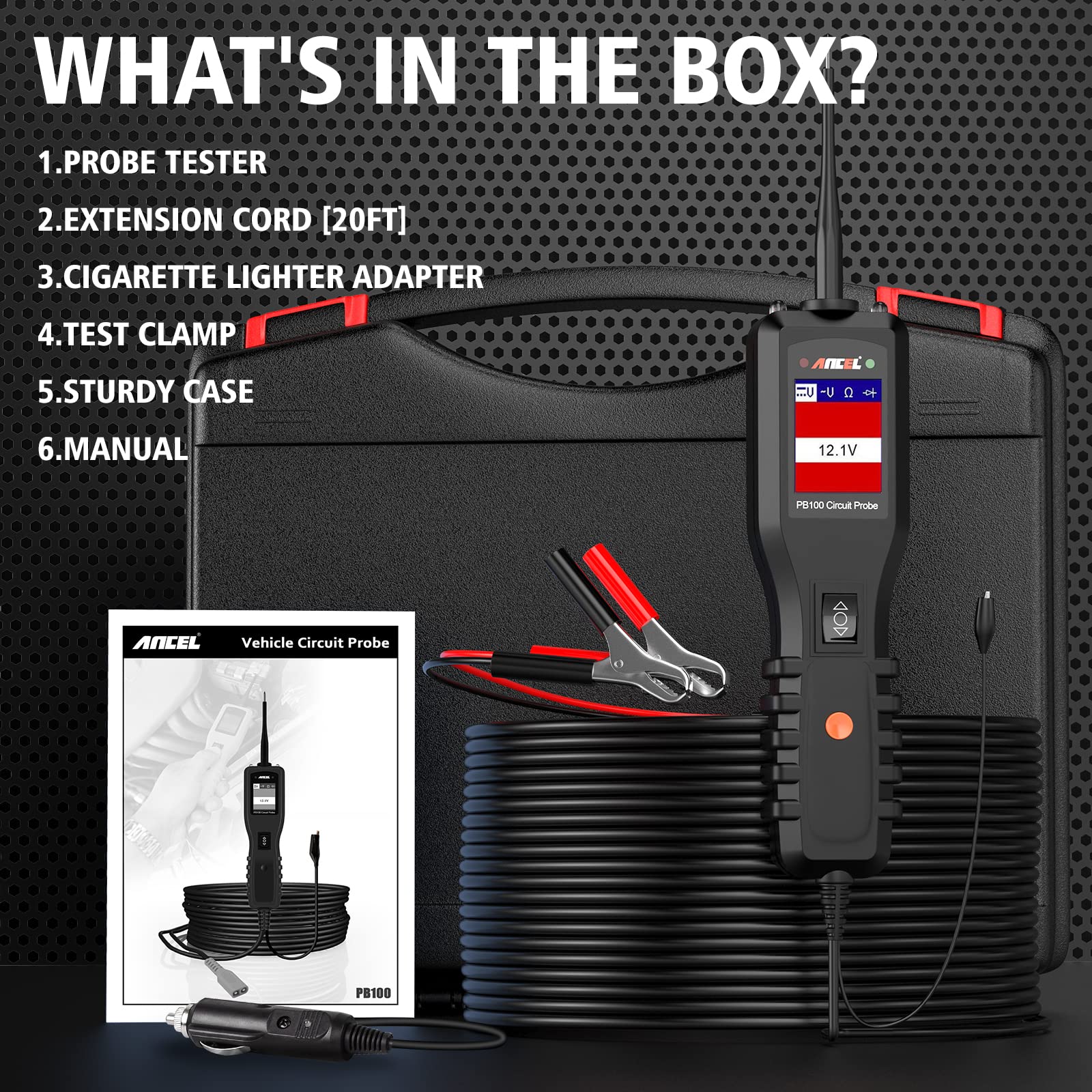 ANCEL PB100 Automotive Power Circuit Probe Tester & BD300 Bluetooth OBD1 OBD2 Scanner - Professional Diagnostic Scan Tool for Car, Truck, SUV - Read & Clear Engine Fault Codes - Perfect for DIY Mechanics & Auto Repair Shops