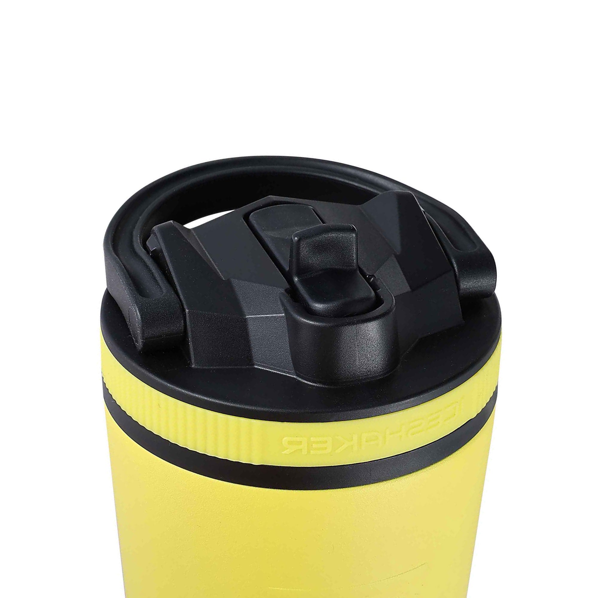 26oz Insulated Water Bottle with Sport Lid & Internal Straw - Black Lid with Yellow Band - Perfect for Gym, Hiking & Outdoor Activities